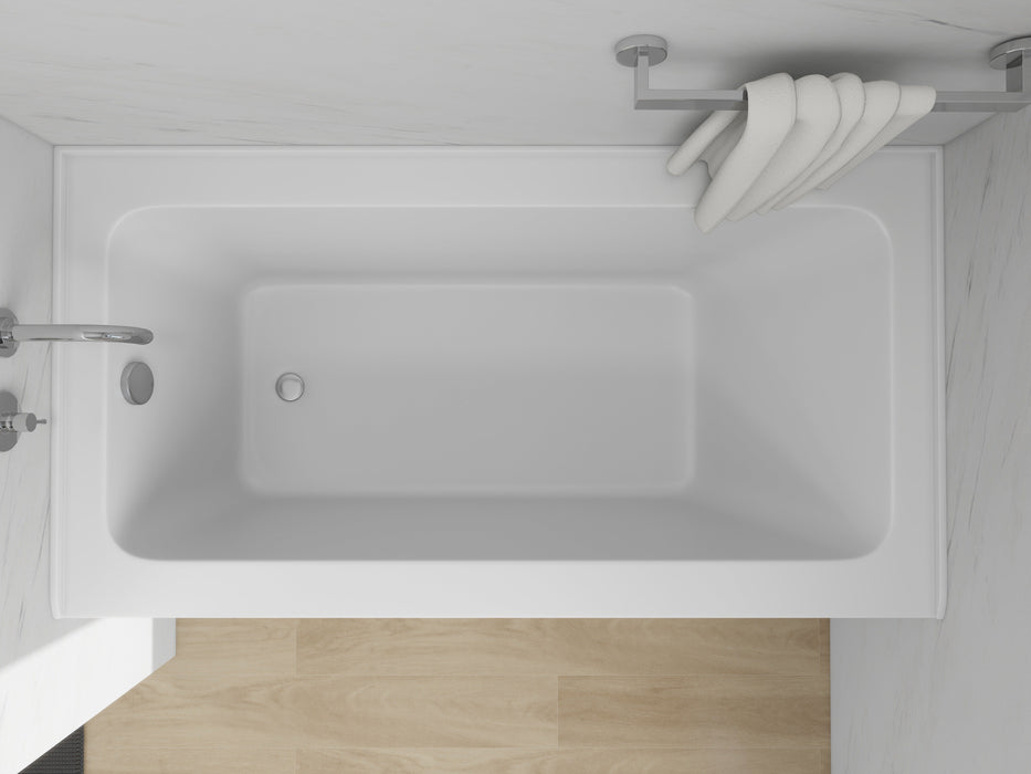 White / Polished Chrome / Left Drain