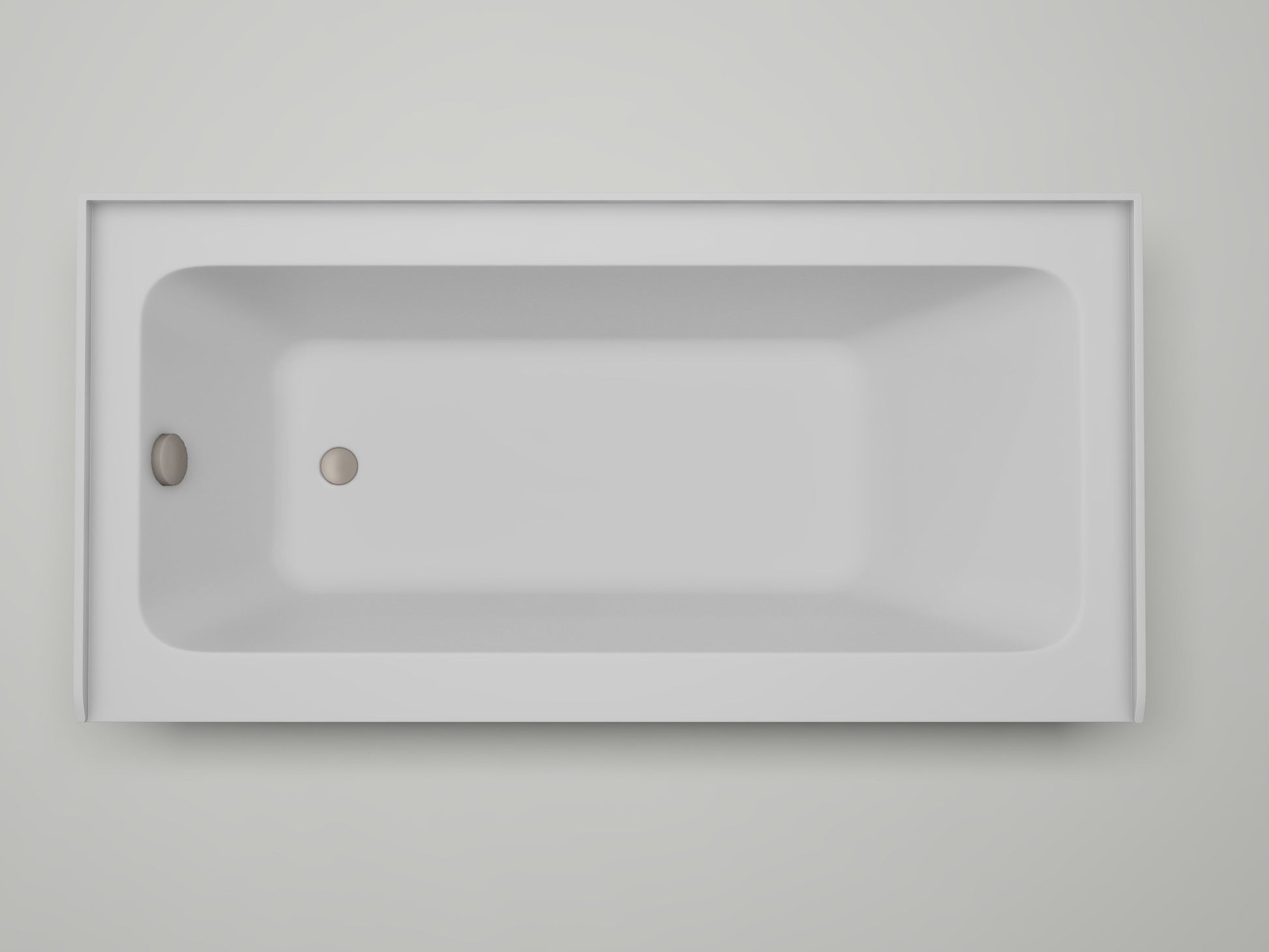 White / Brushed Nickel / Right Drain