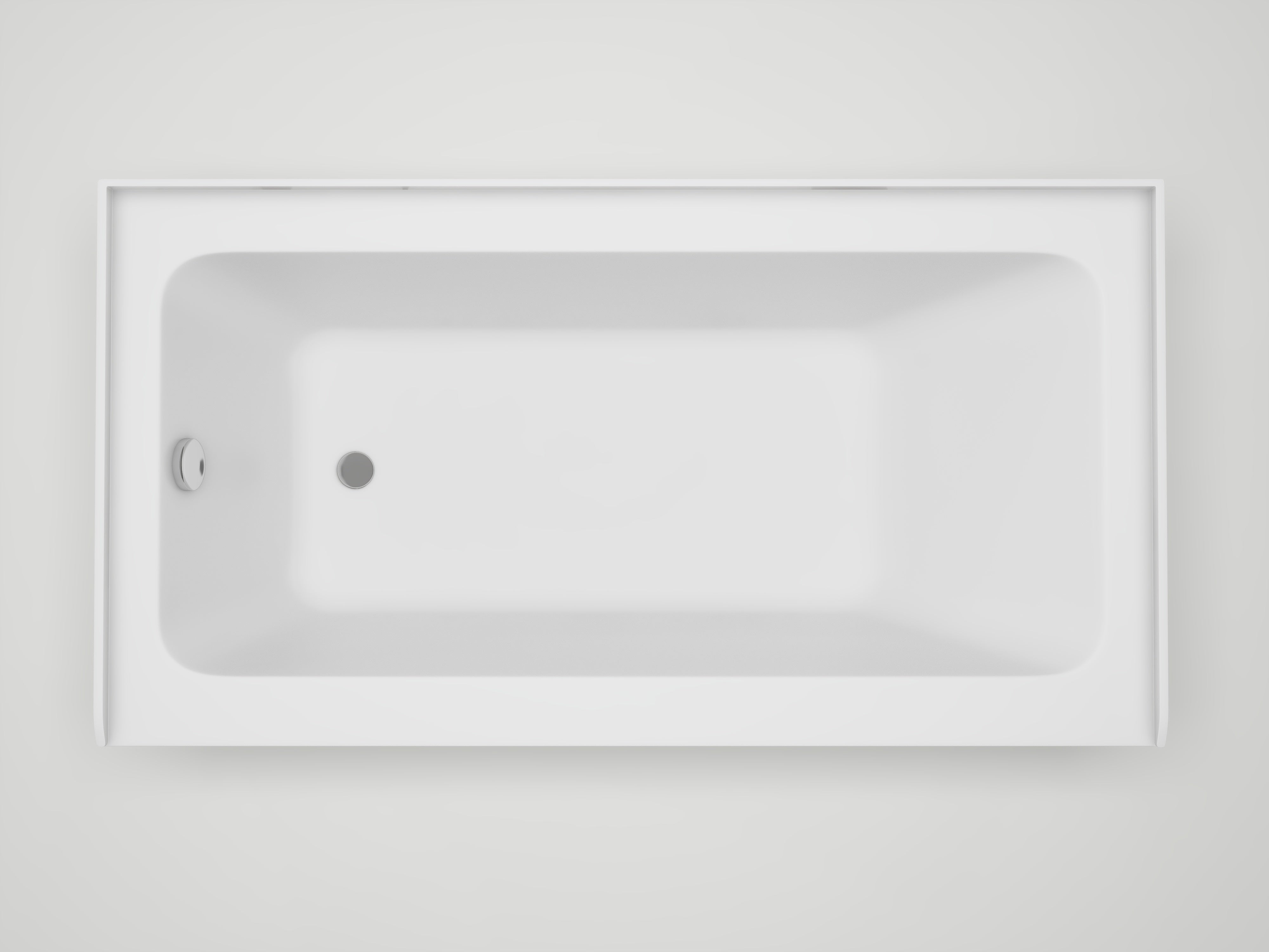 White / Polished Chrome / Left Drain