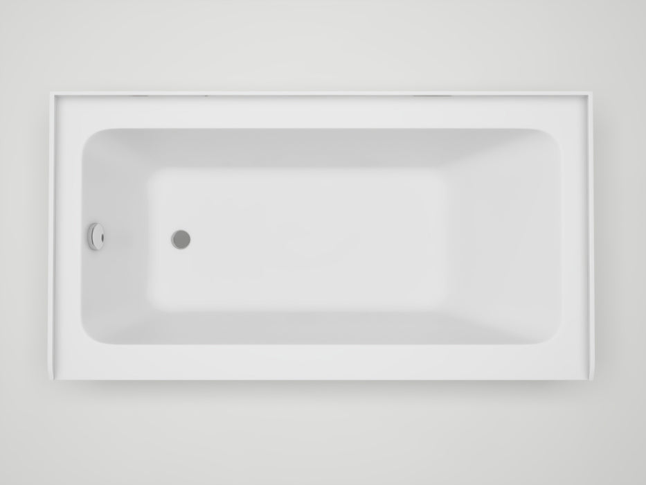 White / Polished Chrome / Left Drain