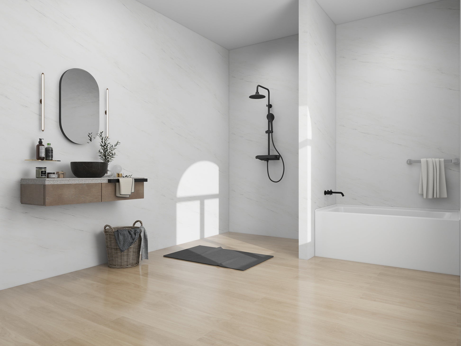 White / Brushed Nickel / Left Drain