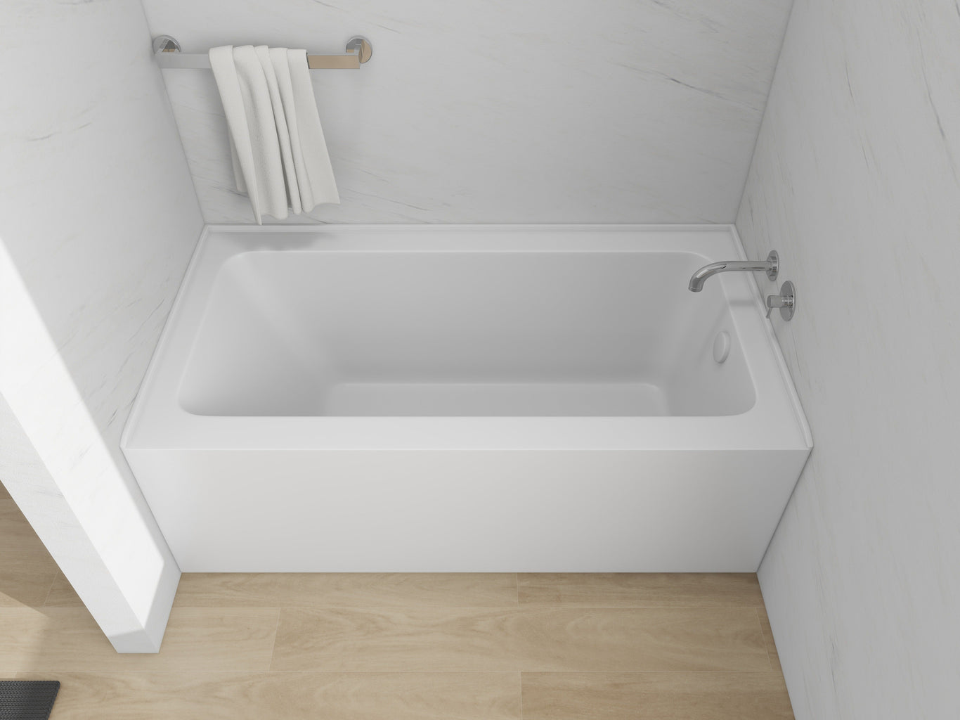 Pure White / Right Drain