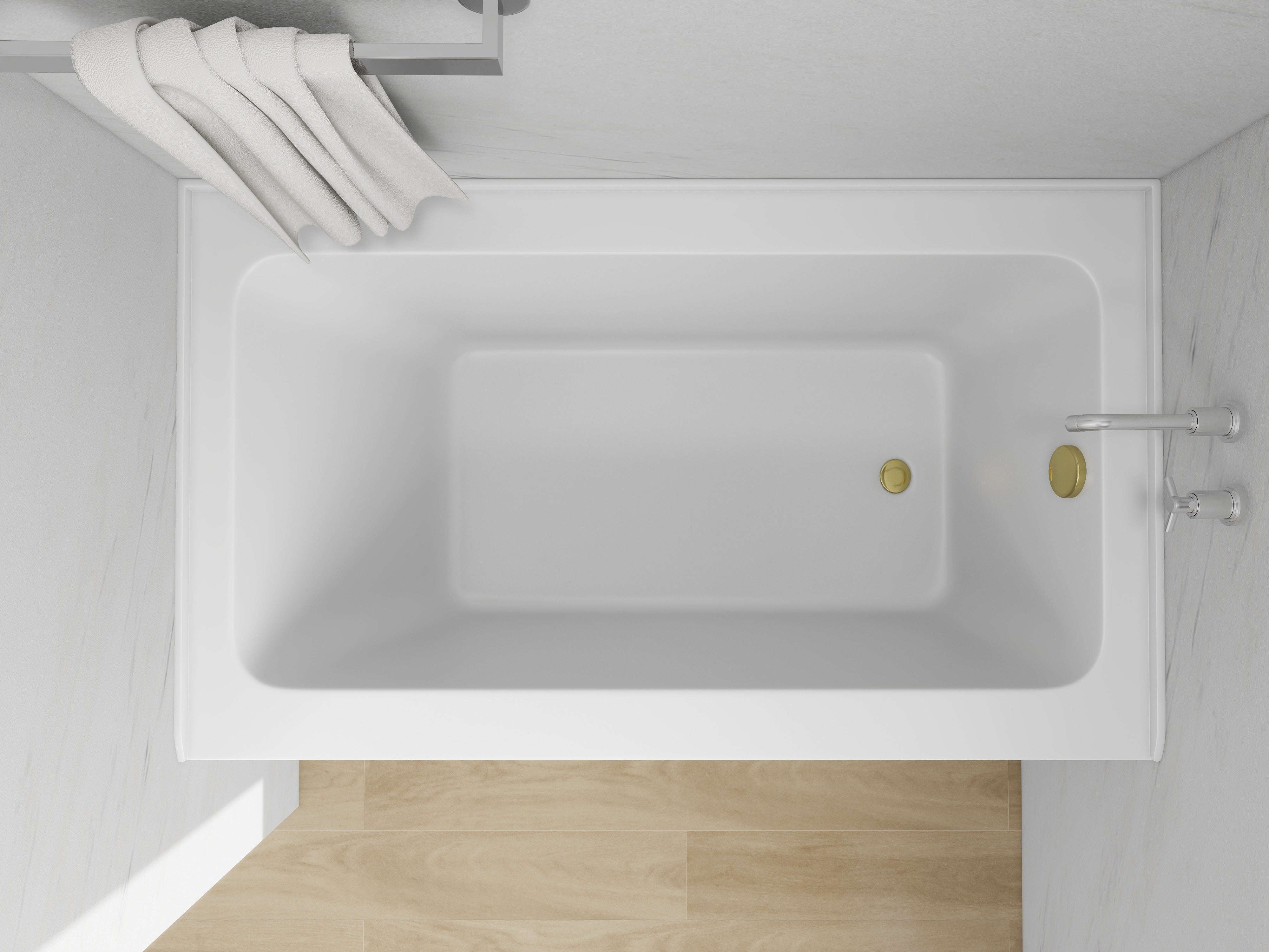 White / Titanium Gold / Right Drain