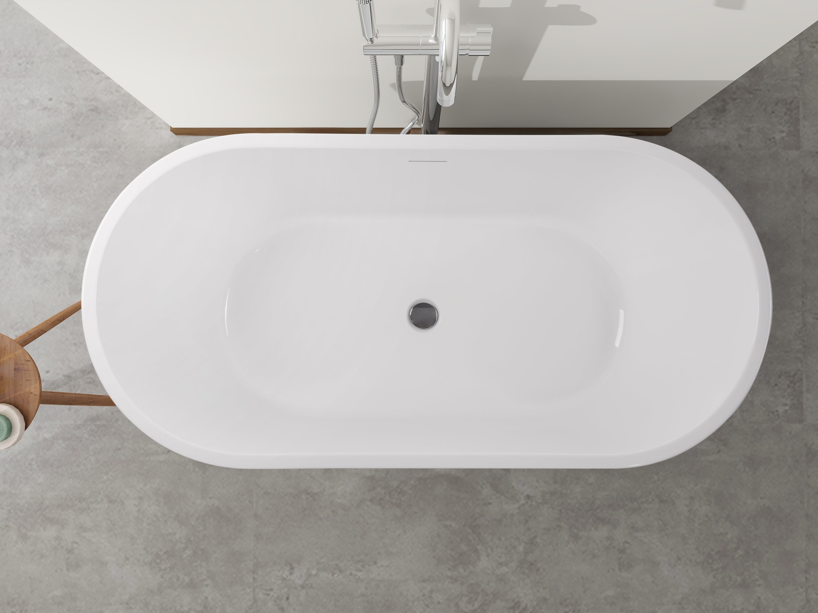 White / Polished Chrome