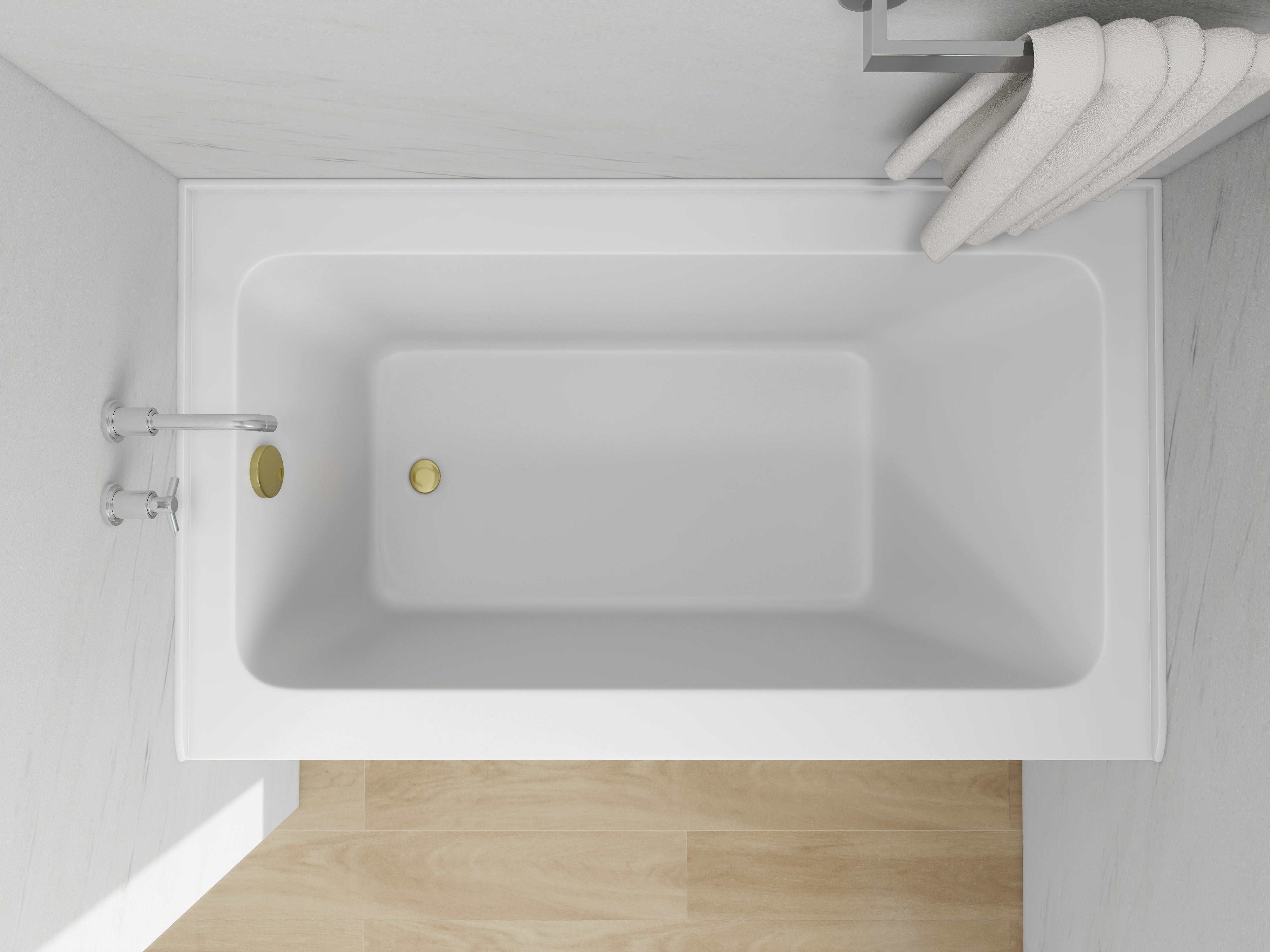White / Titanium Gold / Left Drain