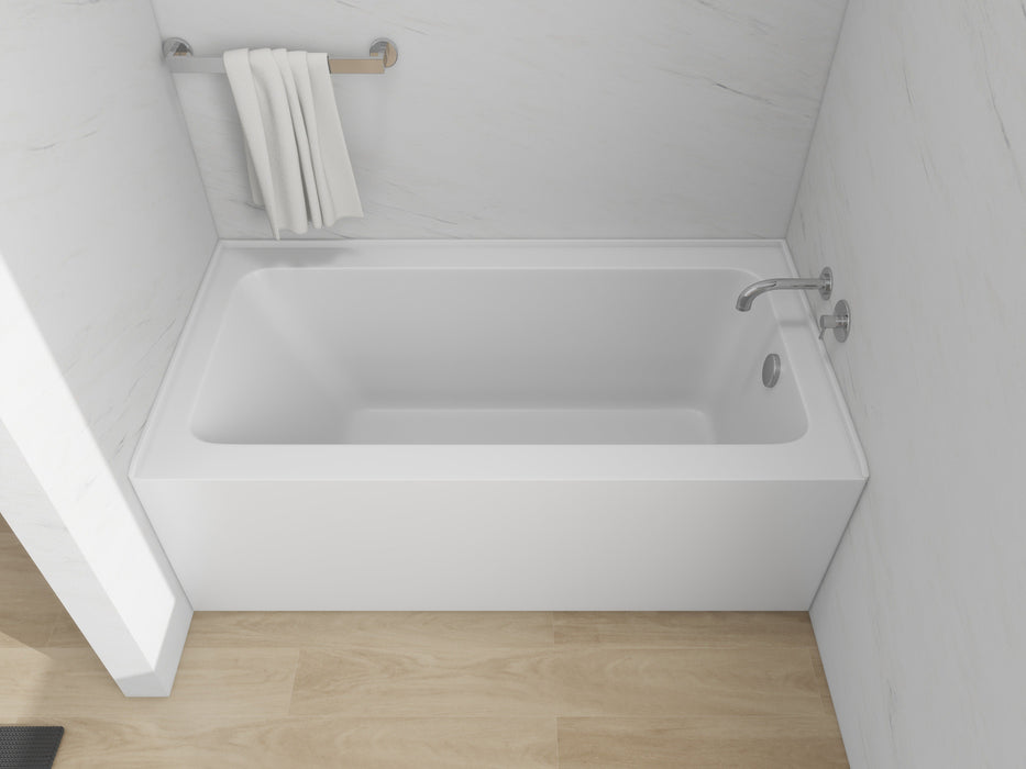 White / Polished Chrome / Right Drain