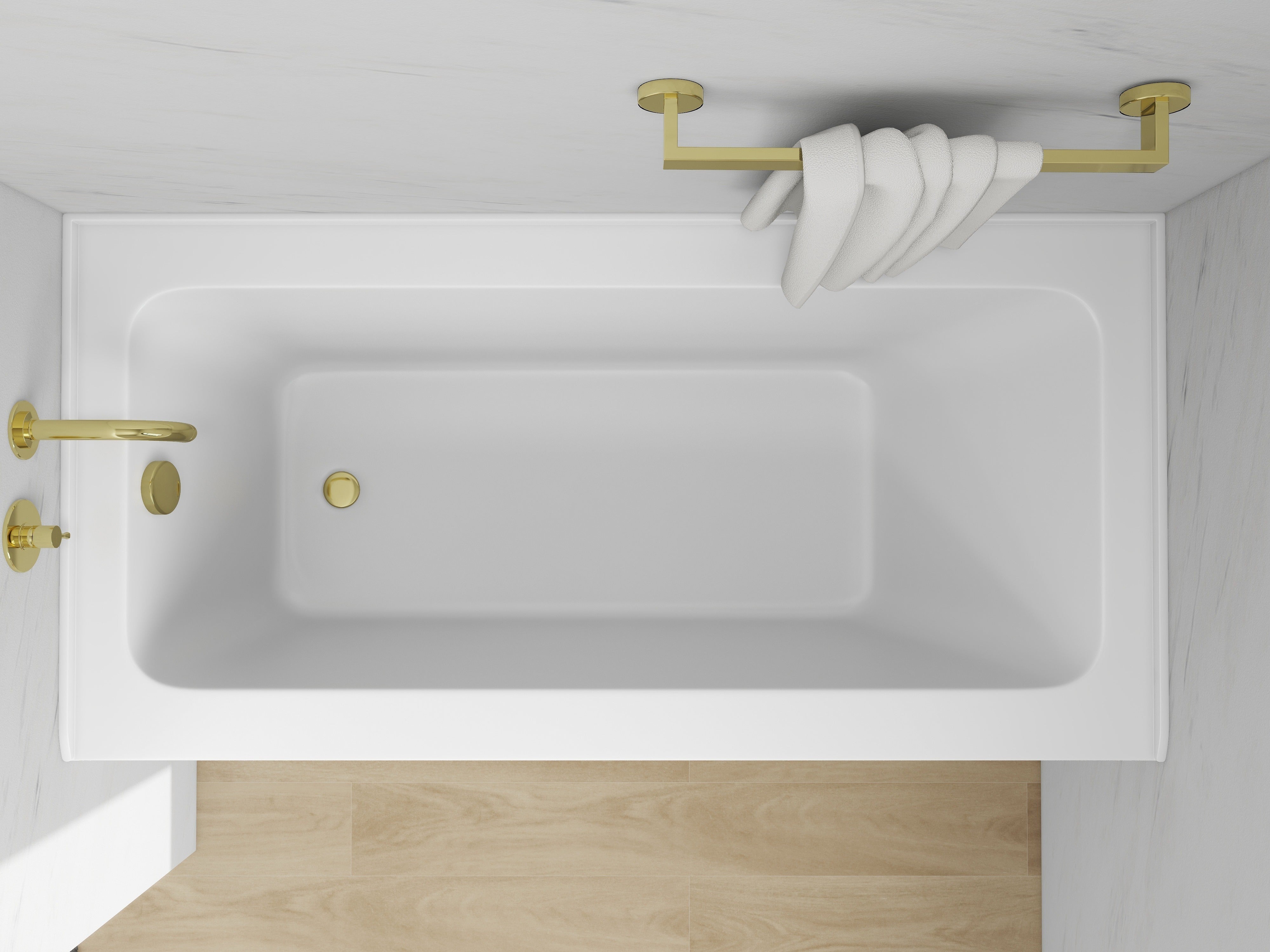 White / Titanium Gold / Left Drain