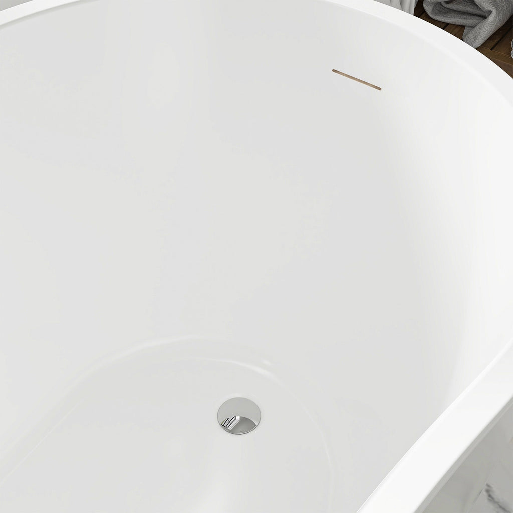 White / Integrated Overflow