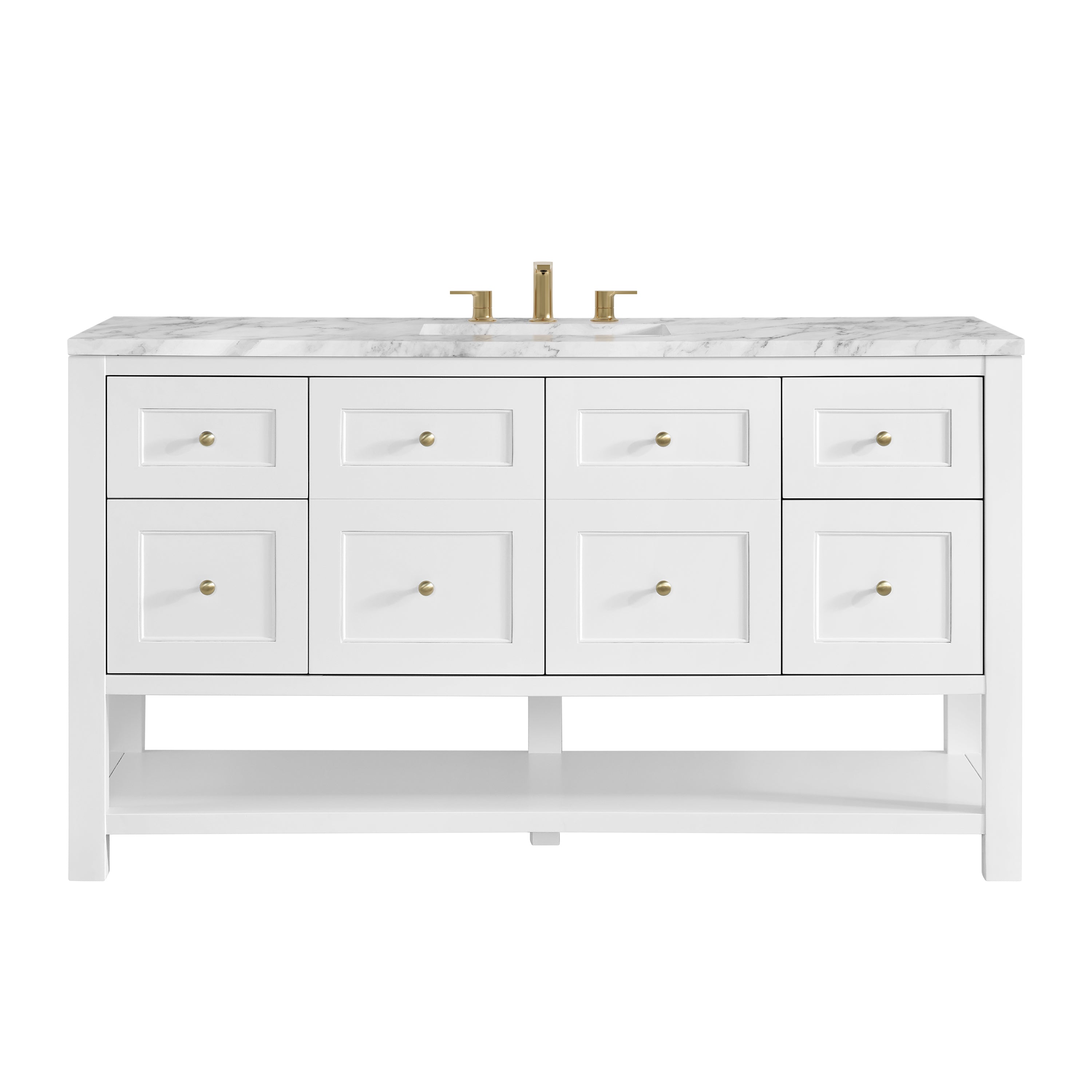 Bright White / Carrara White - 3 Faucet Holes
