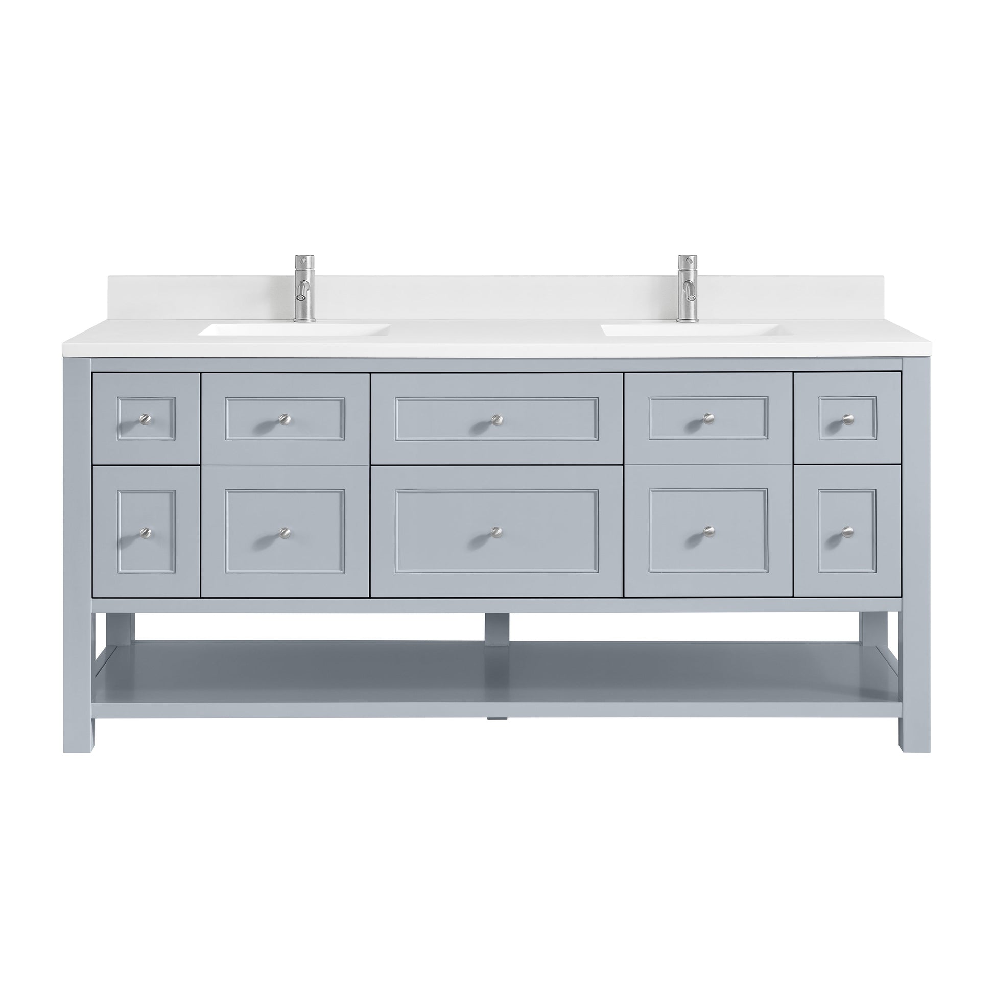 Serenity Blue / White Zeus - 2 Faucet Hole