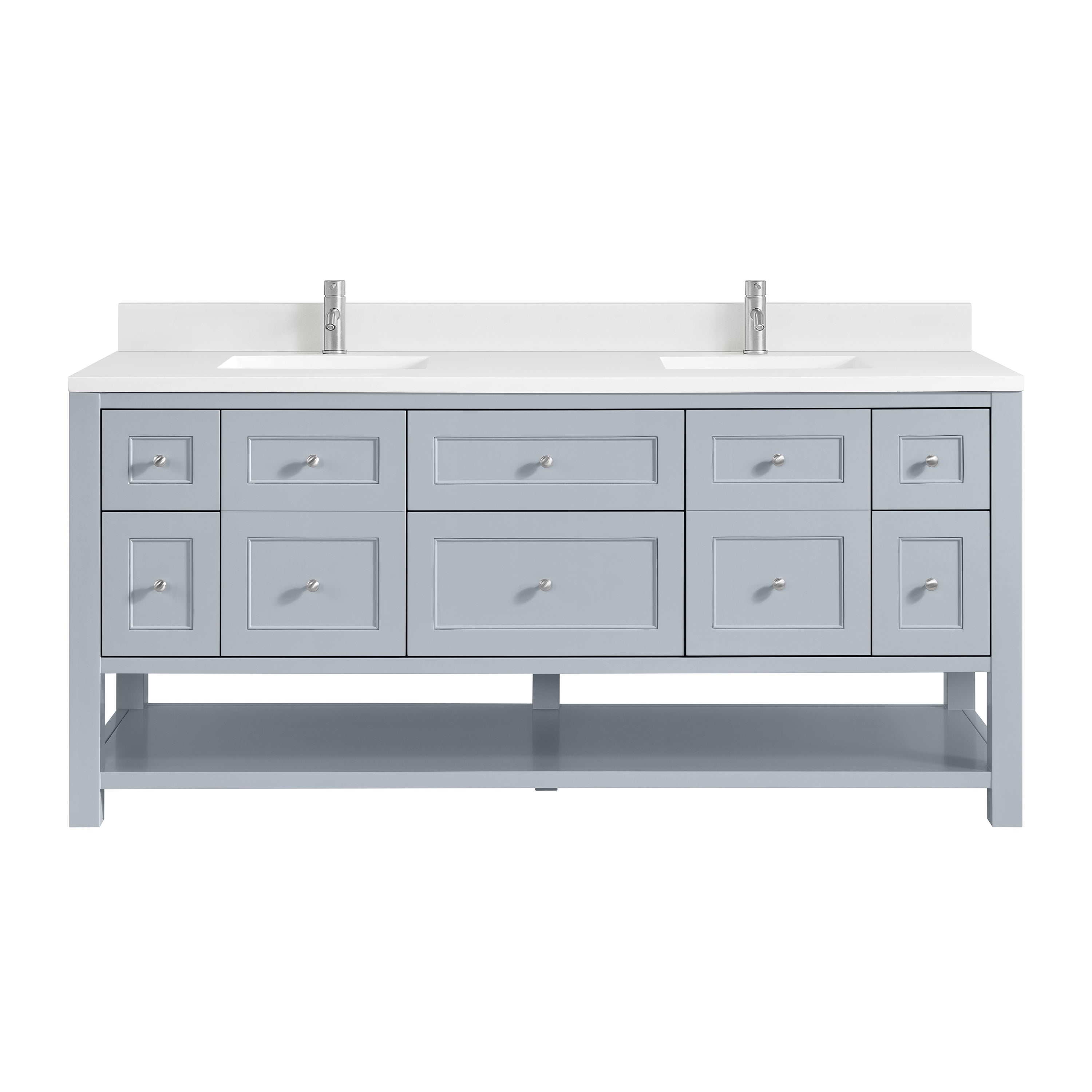 Serenity Blue / White Zeus - 2 Faucet Hole