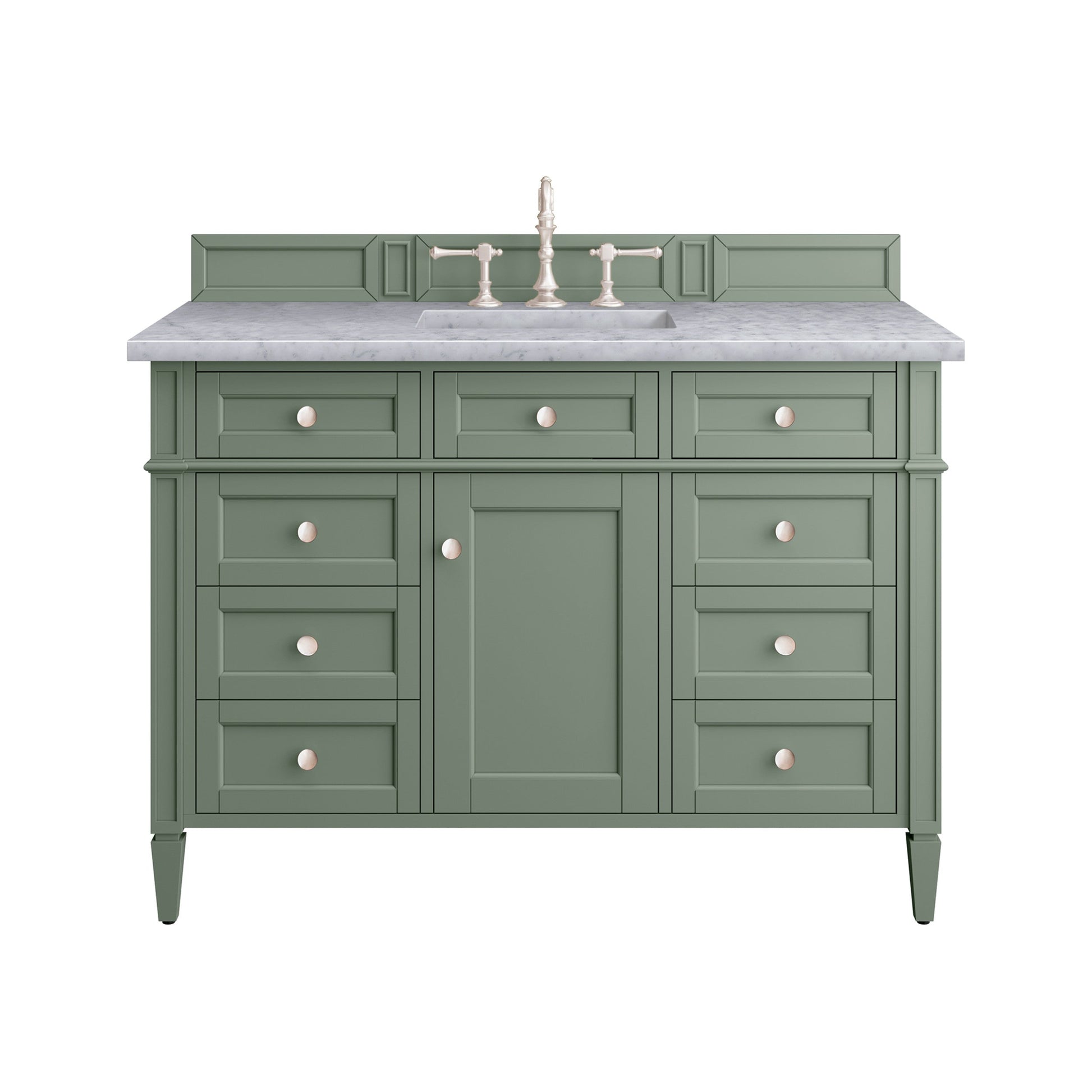 Smokey Celadon / Carrara White - 3 Faucet Holes