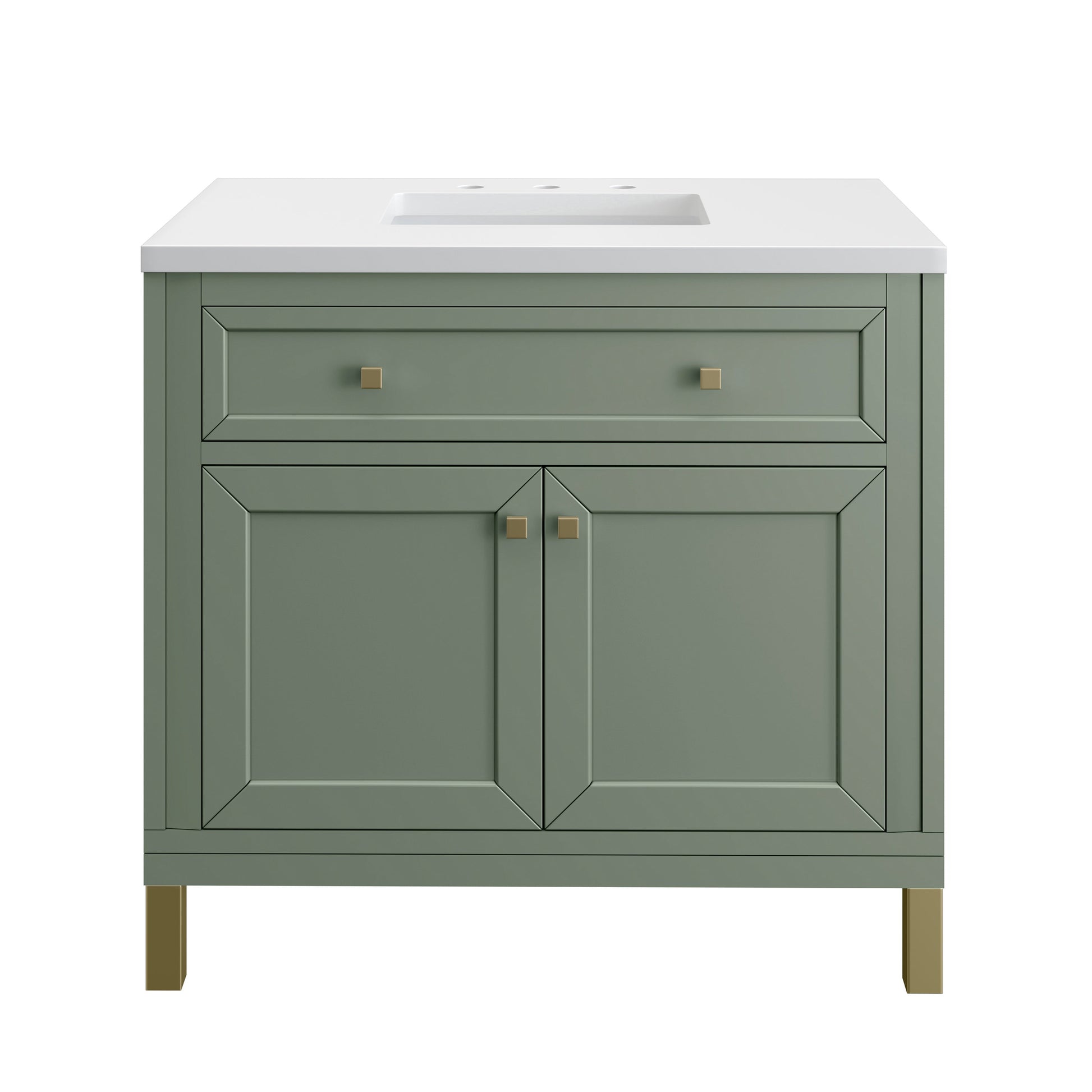 Smokey Celadon / White Zeus - 3 Faucet Holes