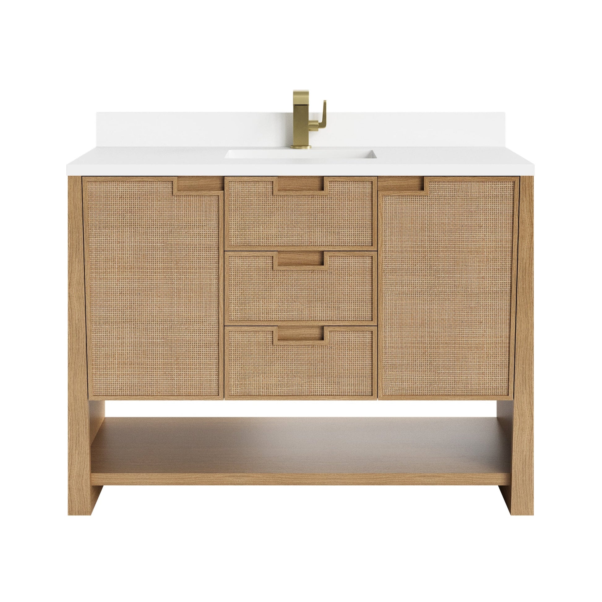 Seaside Oak / White Zeus - 1 Faucet Hole