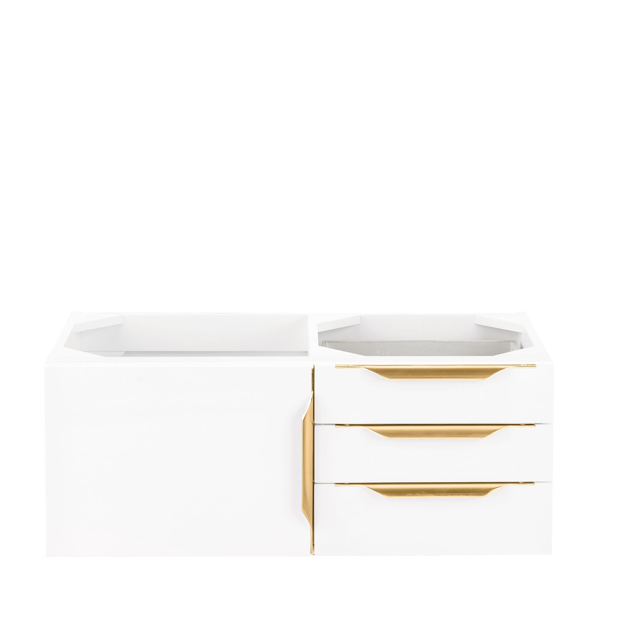 Glossy White / Radiant Gold - No Countertop