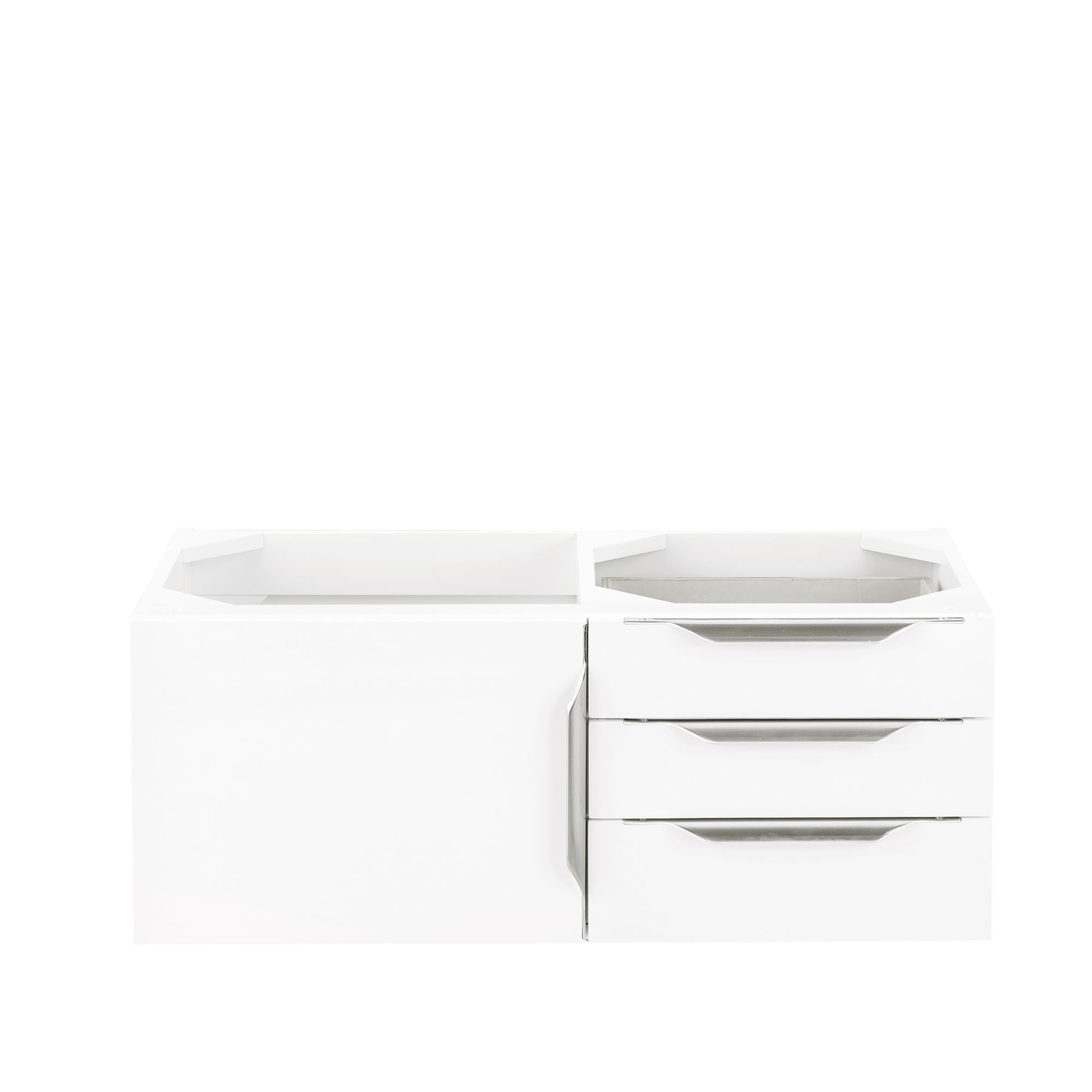 Glossy White / Brushed Nickel - No Countertop
