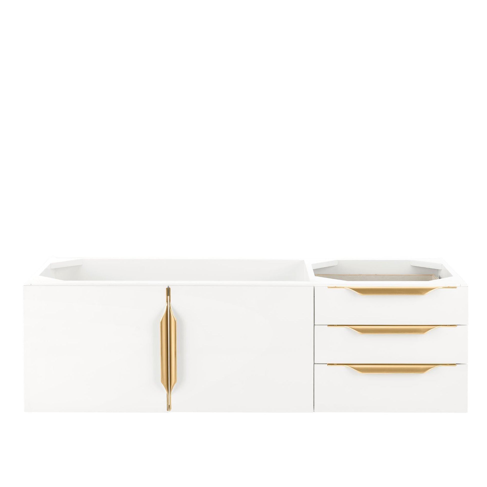 Glossy White / Radiant Gold - No Countertop
