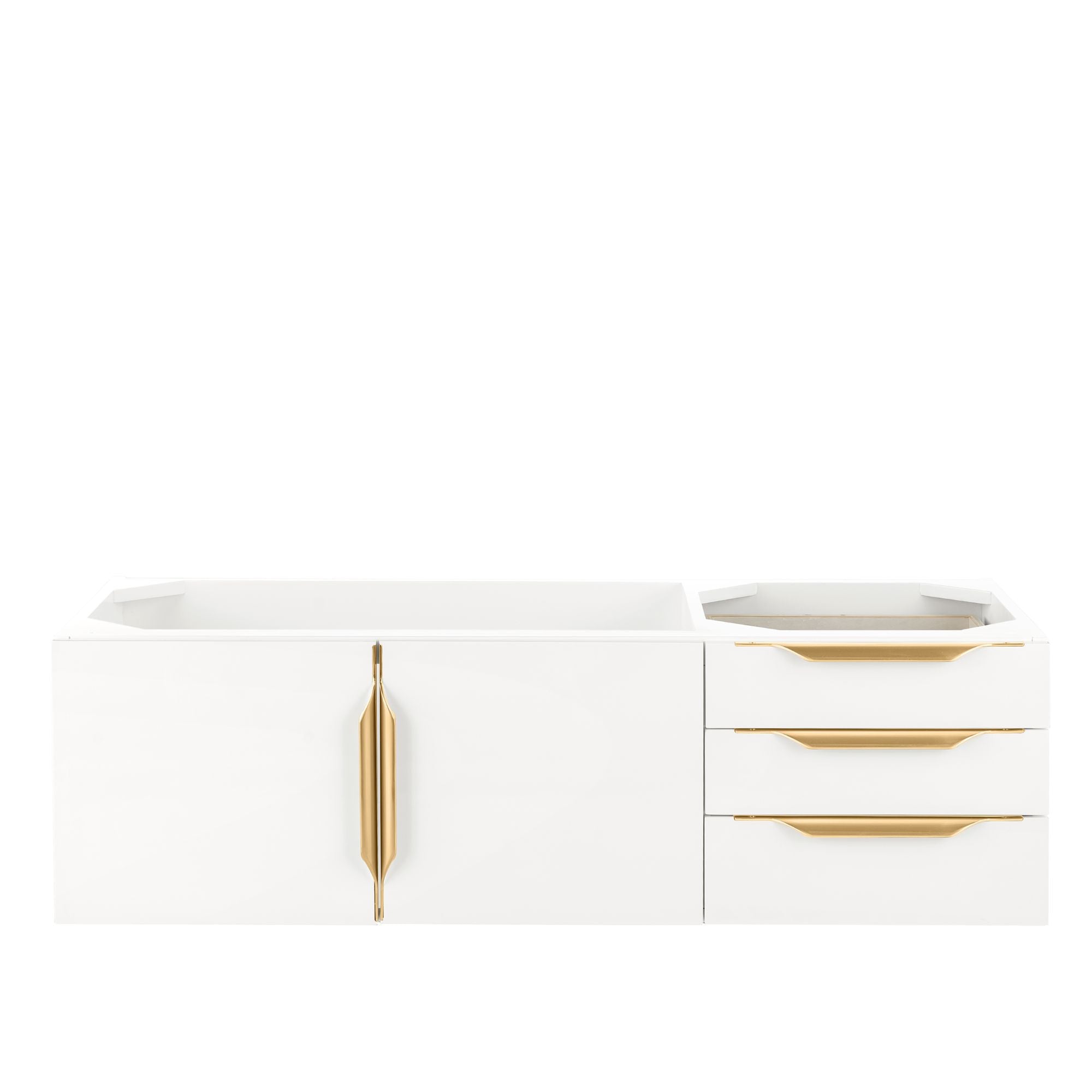 Glossy White / Radiant Gold - No Countertop
