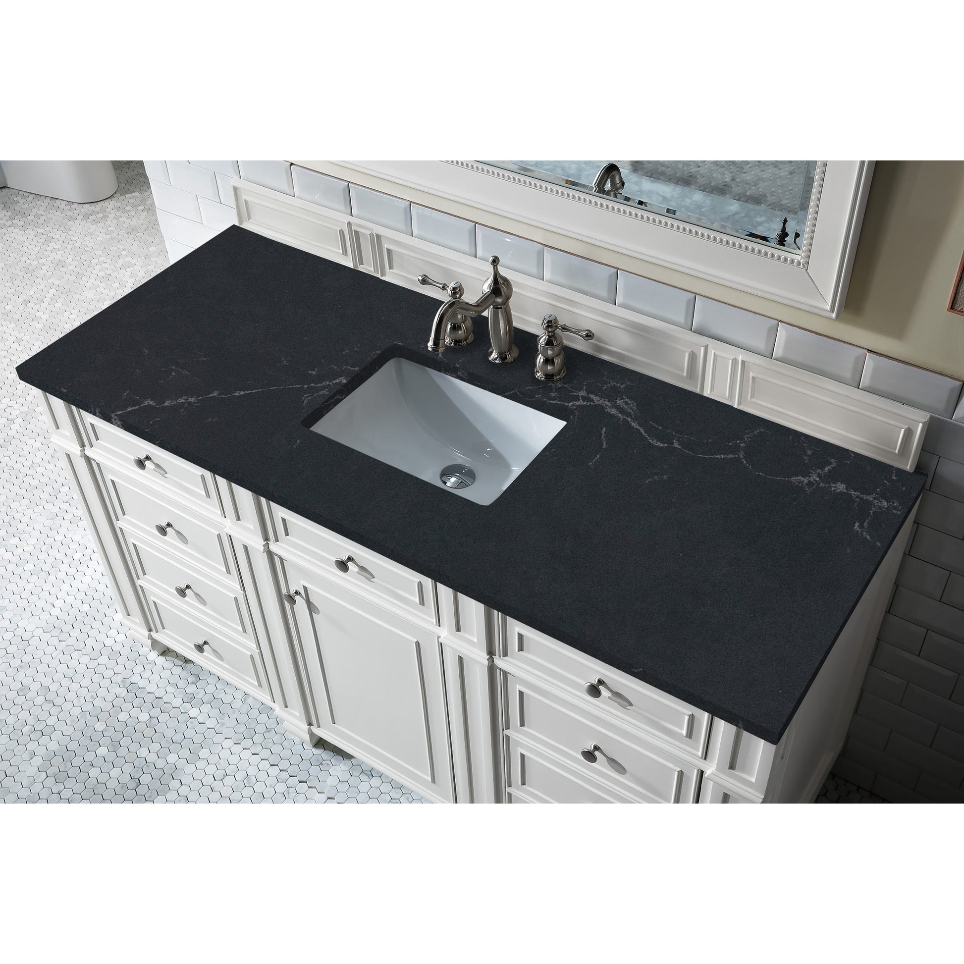 Bright White / Charcoal Soapstone - 3 Faucet Holes
