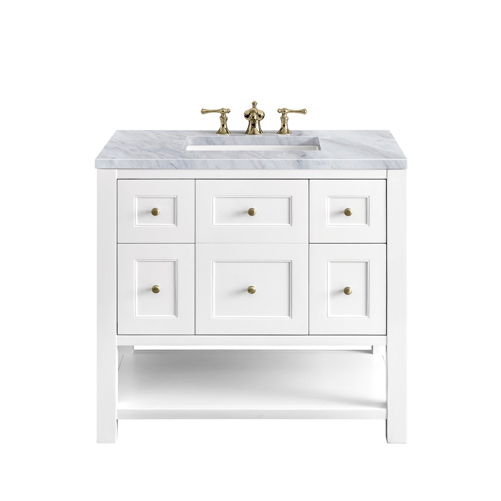 Bright White / Carrara White - 3 Faucet Holes