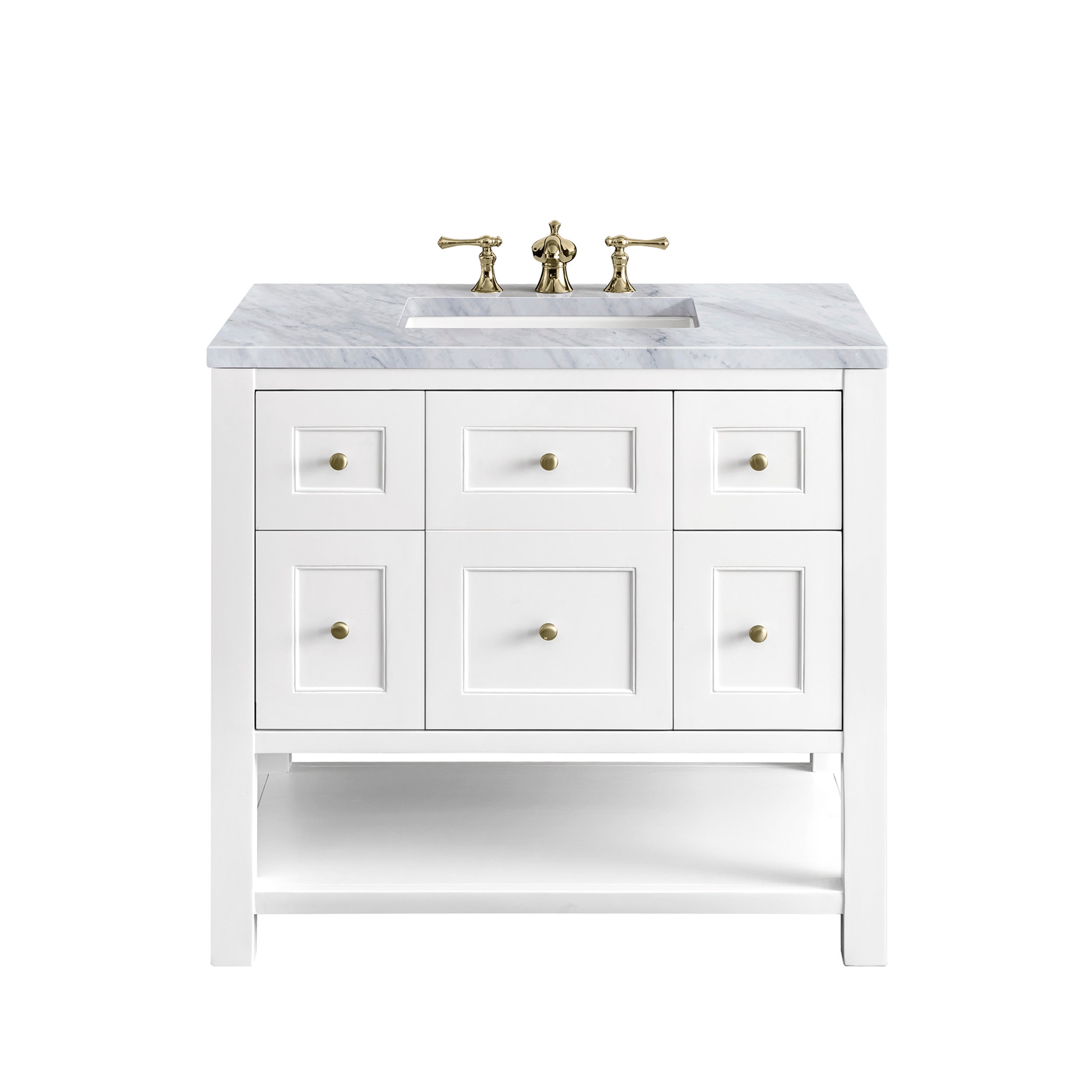 Bright White / Carrara White - 3 Faucet Holes