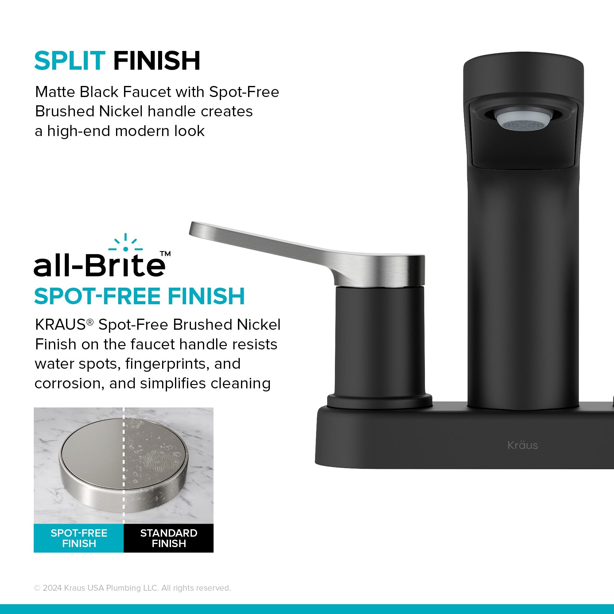 Spot Free Brushed Nickel / Matte Black