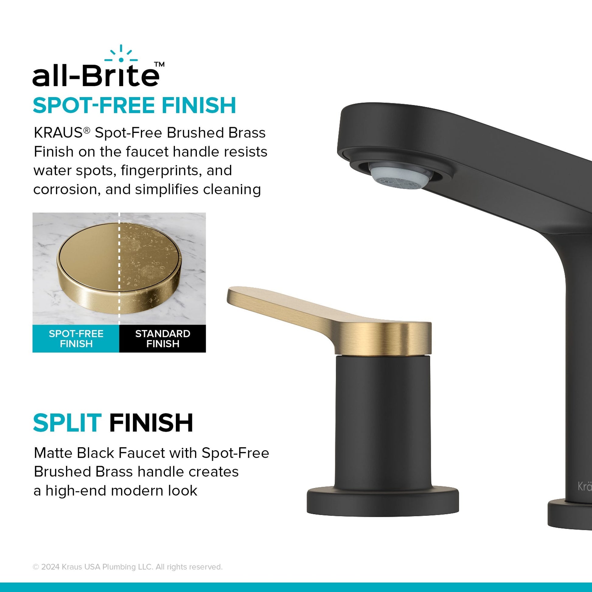 Spot Free Brushed Brass / Matte Black