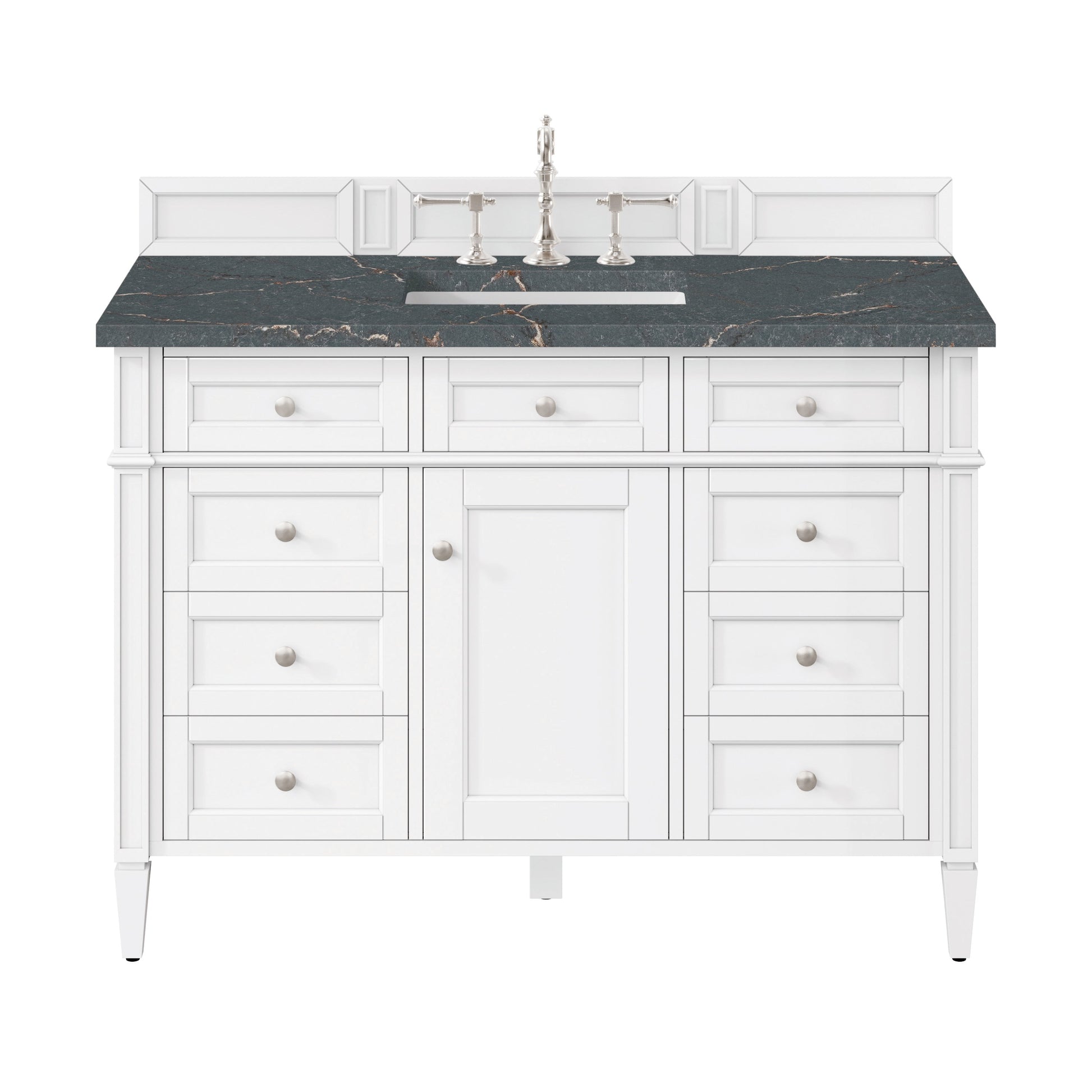 Bright White / Parisien Bleu - 3 Faucet Holes