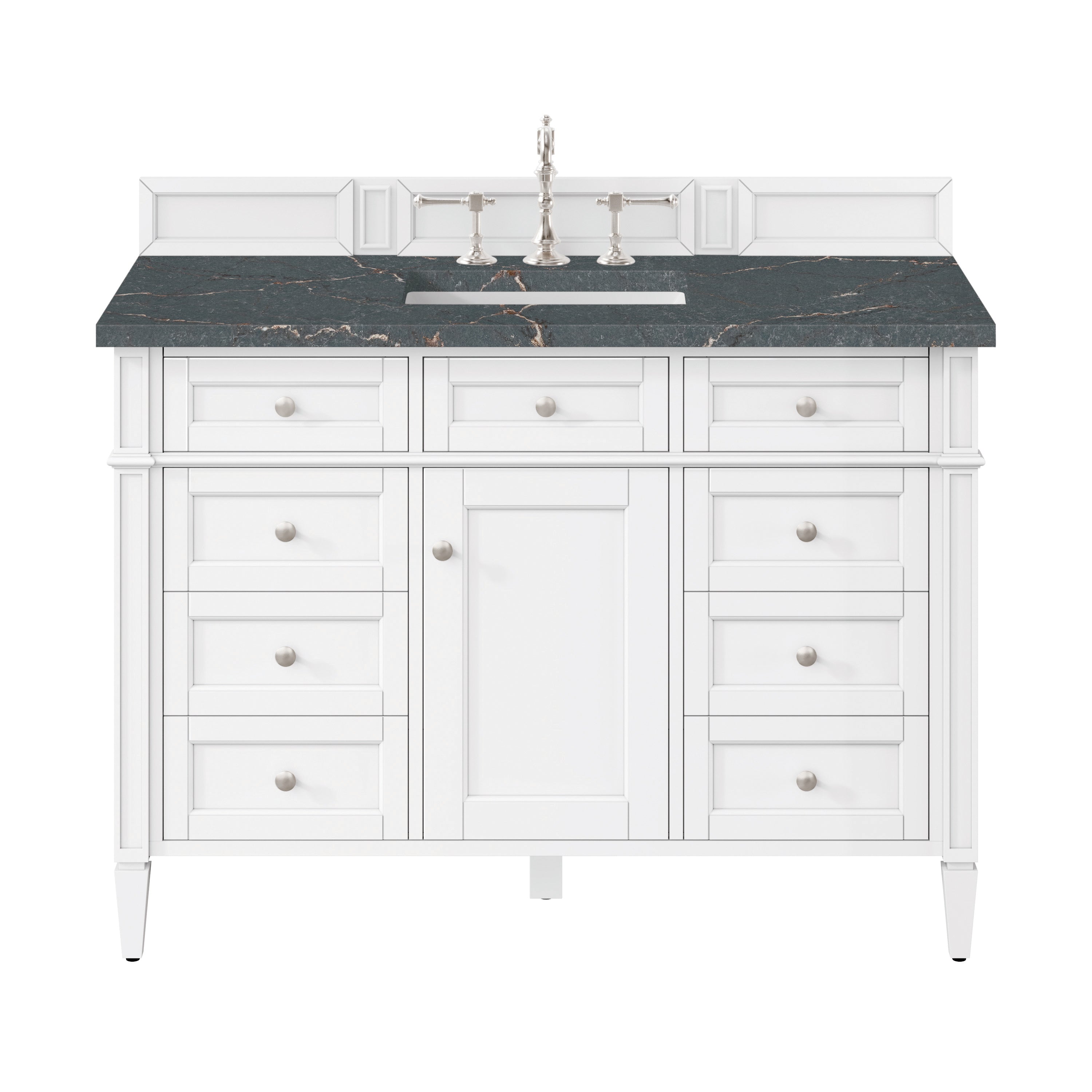 Bright White / Parisien Bleu - 3 Faucet Holes