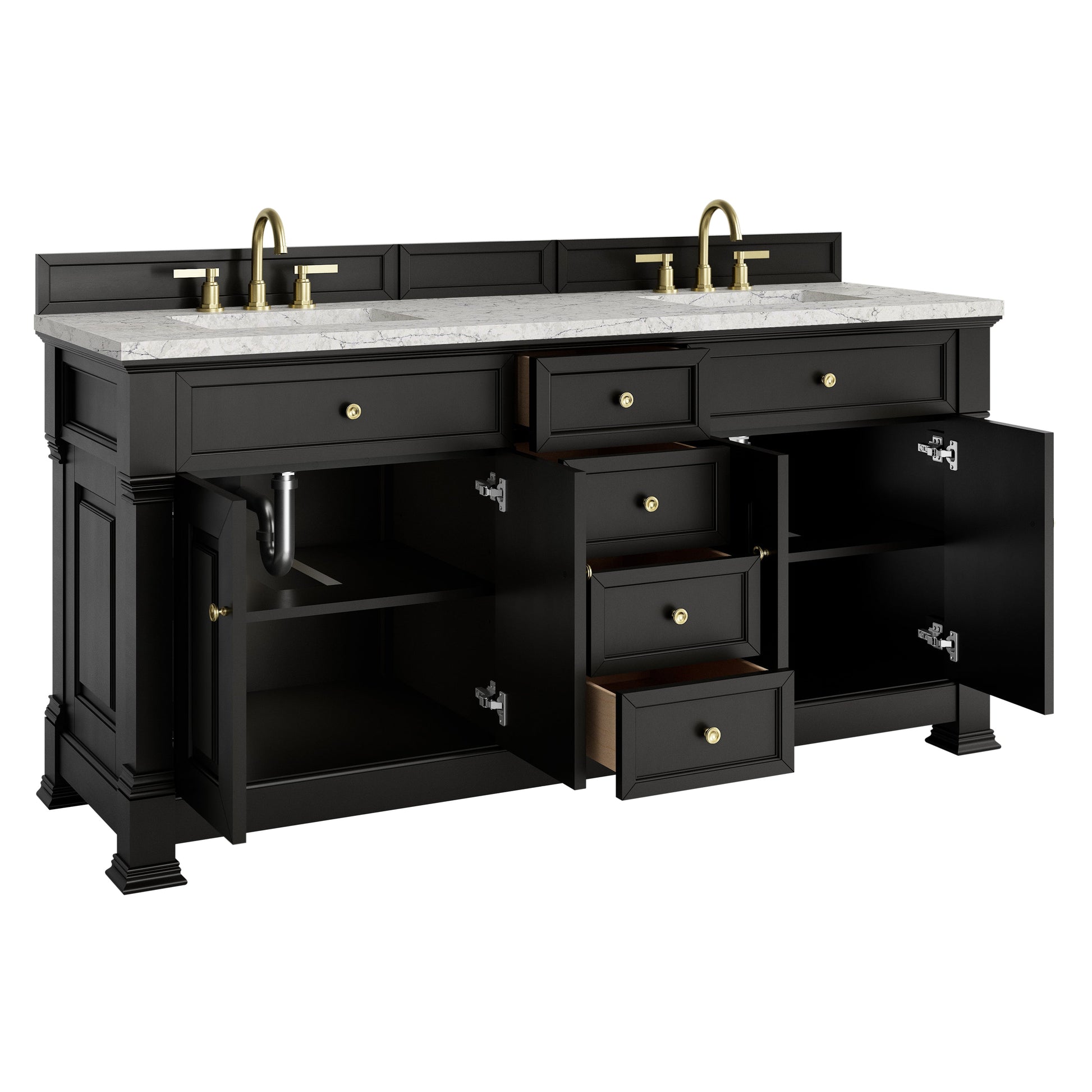 Black Onyx / Eternal Jasmine Pearl - 3 Faucet Holes