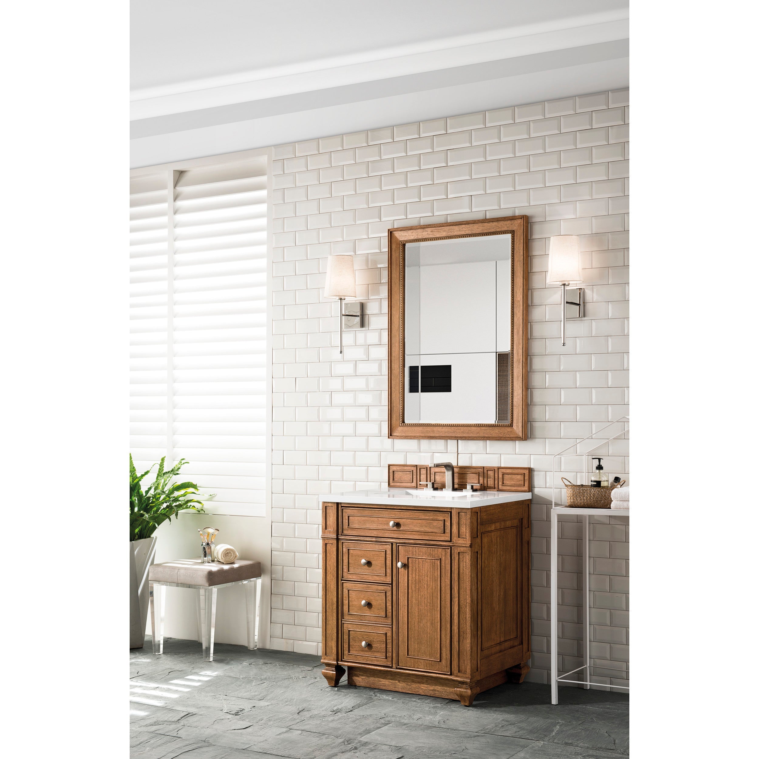 Saddle Brown / White Zeus - 3 Faucet Holes
