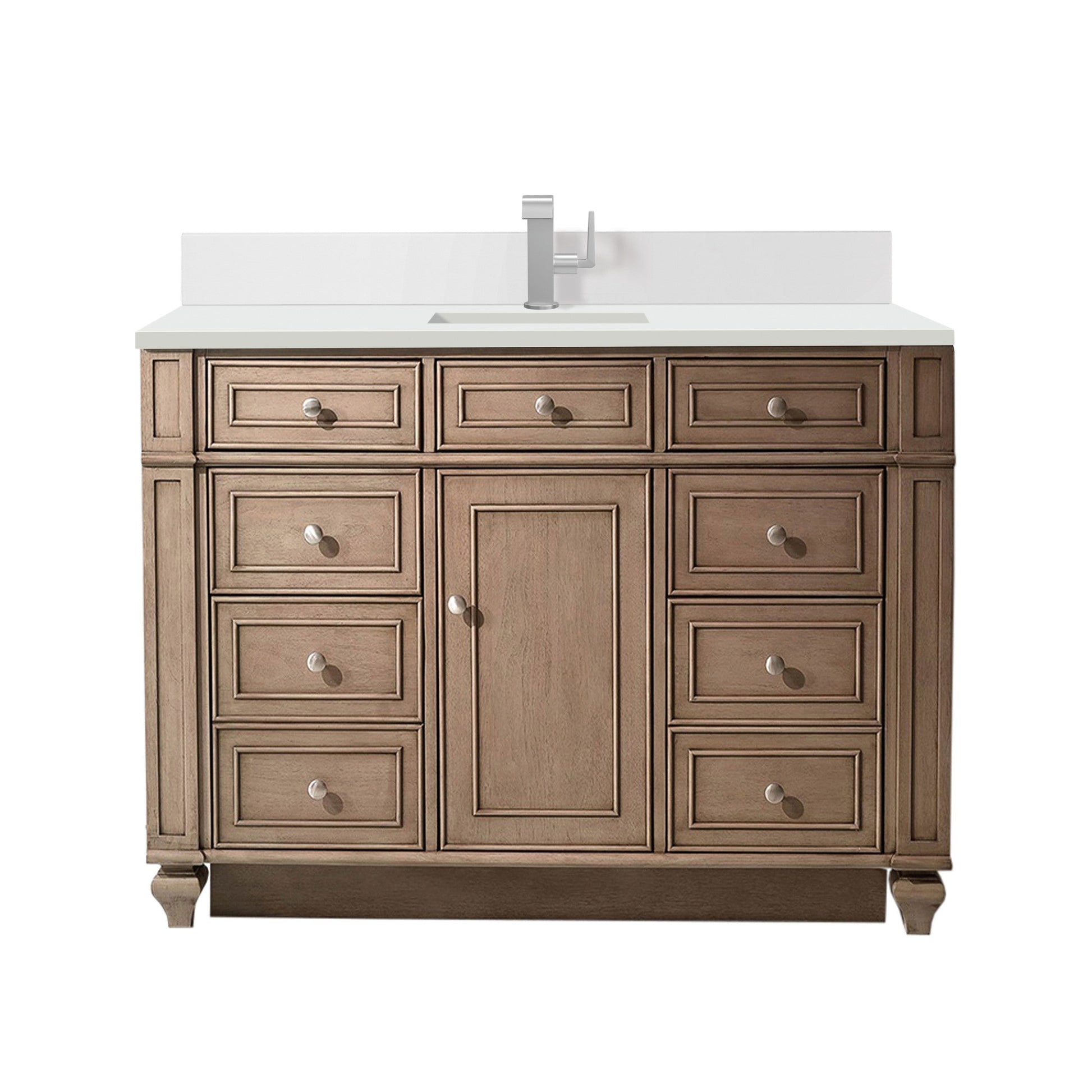 Whitewashed Walnut / White Zeus - 1 Faucet Hole
