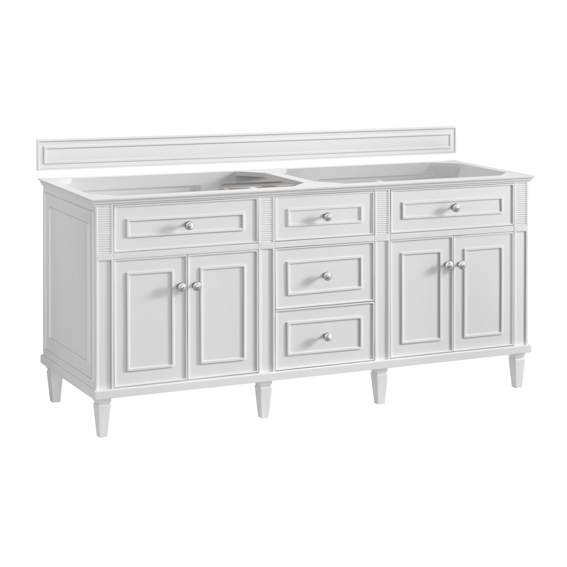 Bright White / Victorian Silver - 3 Faucet Holes