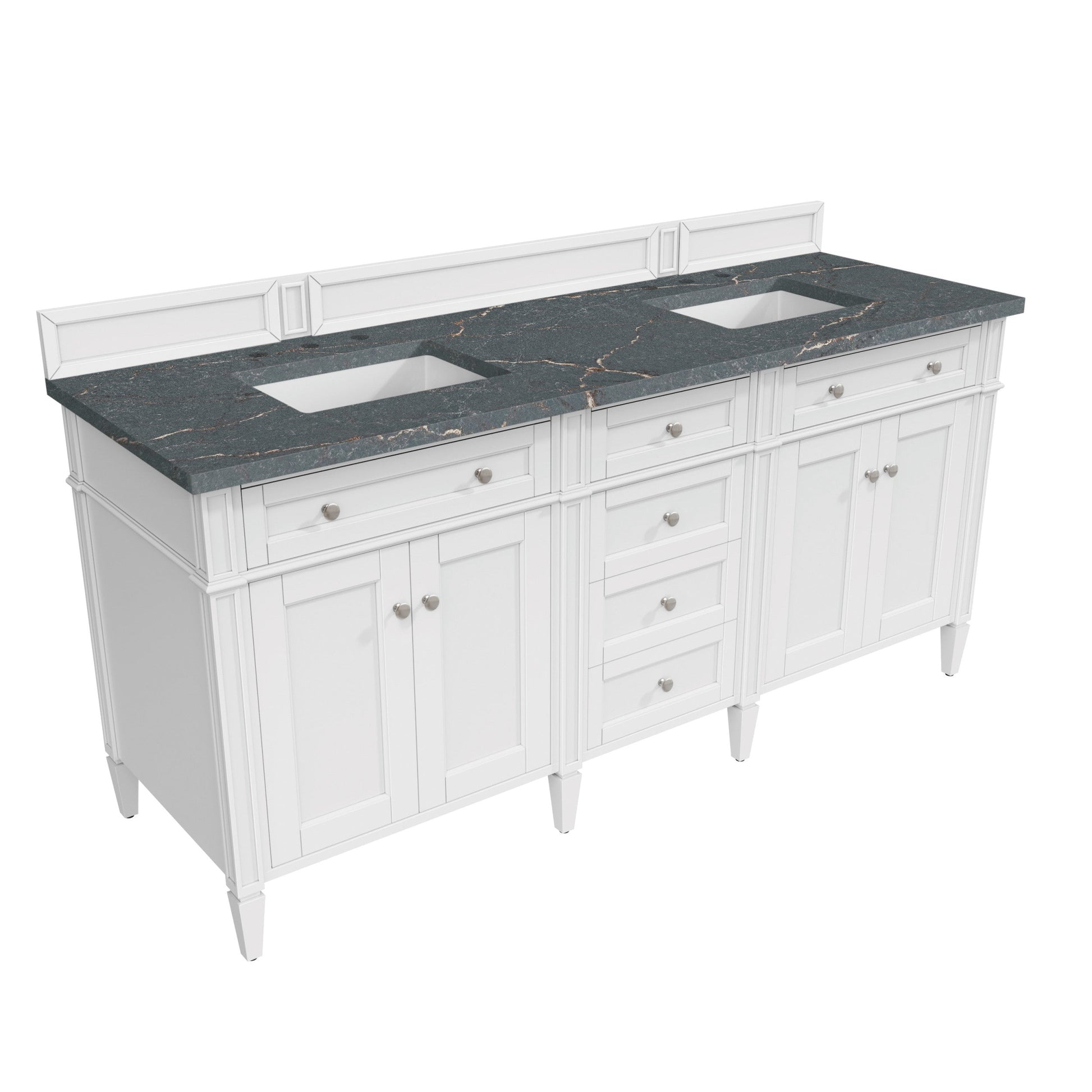 Bright White / Parisien Bleu - 3 Faucet Holes