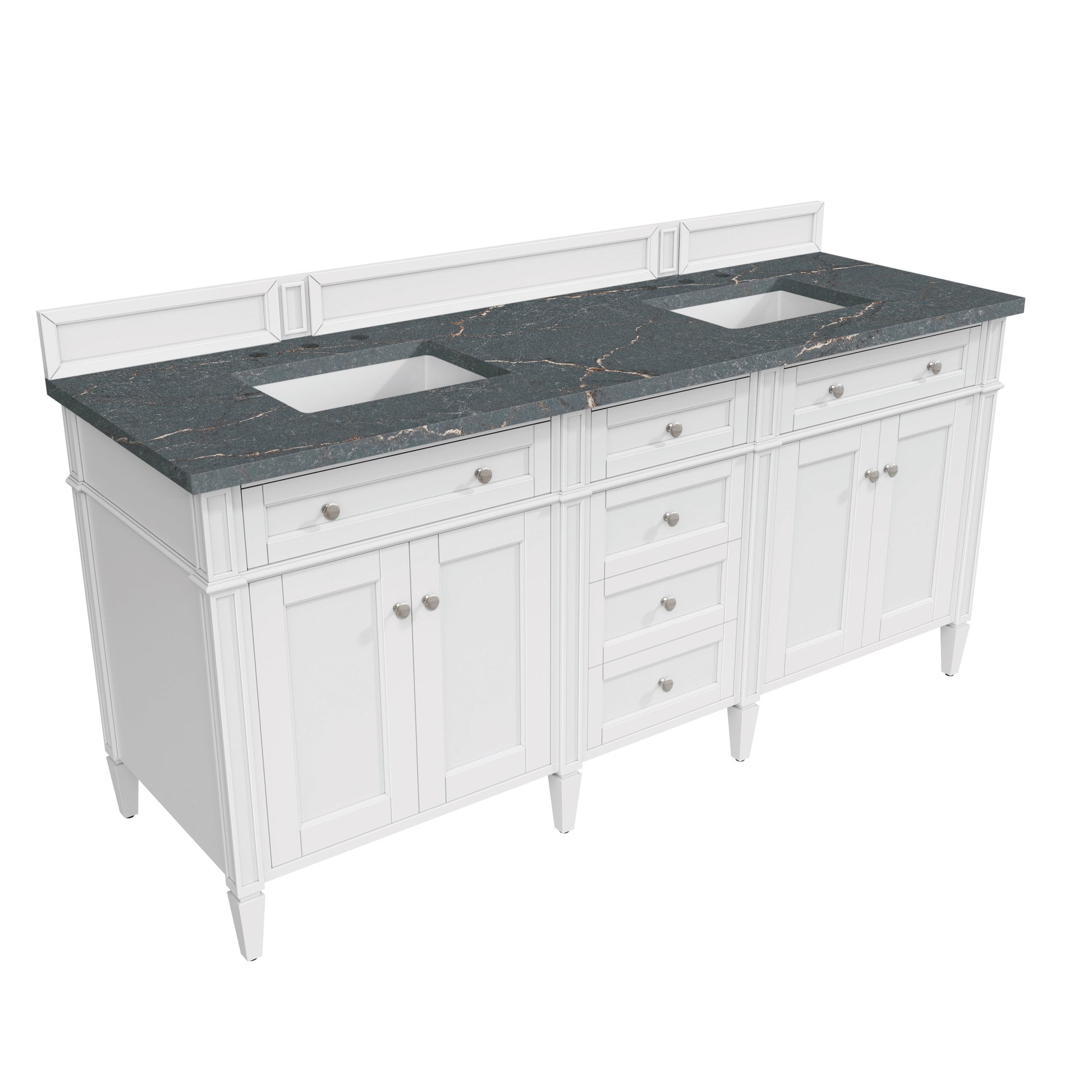 Bright White / Parisien Bleu - 3 Faucet Holes