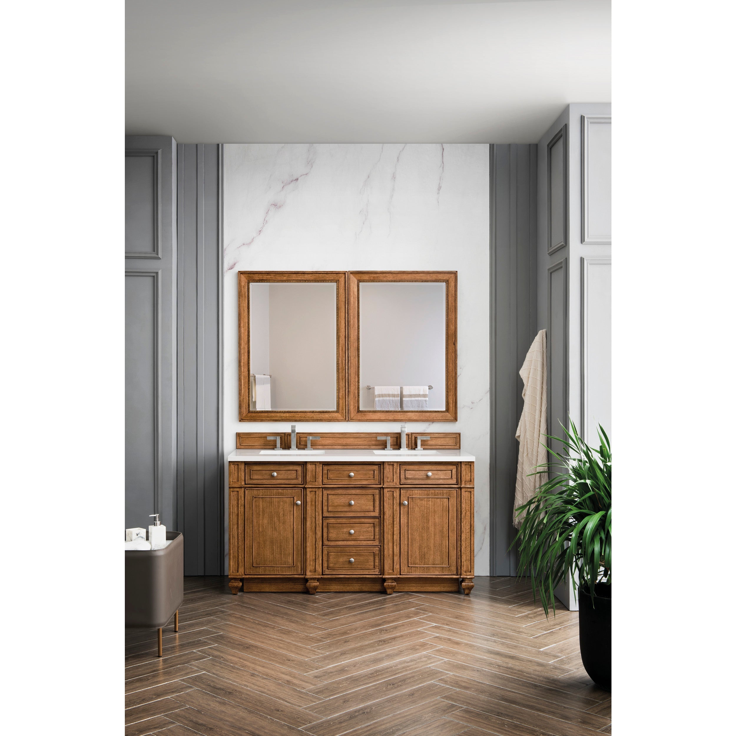 Saddle Brown / White Zeus - 3 Faucet Holes
