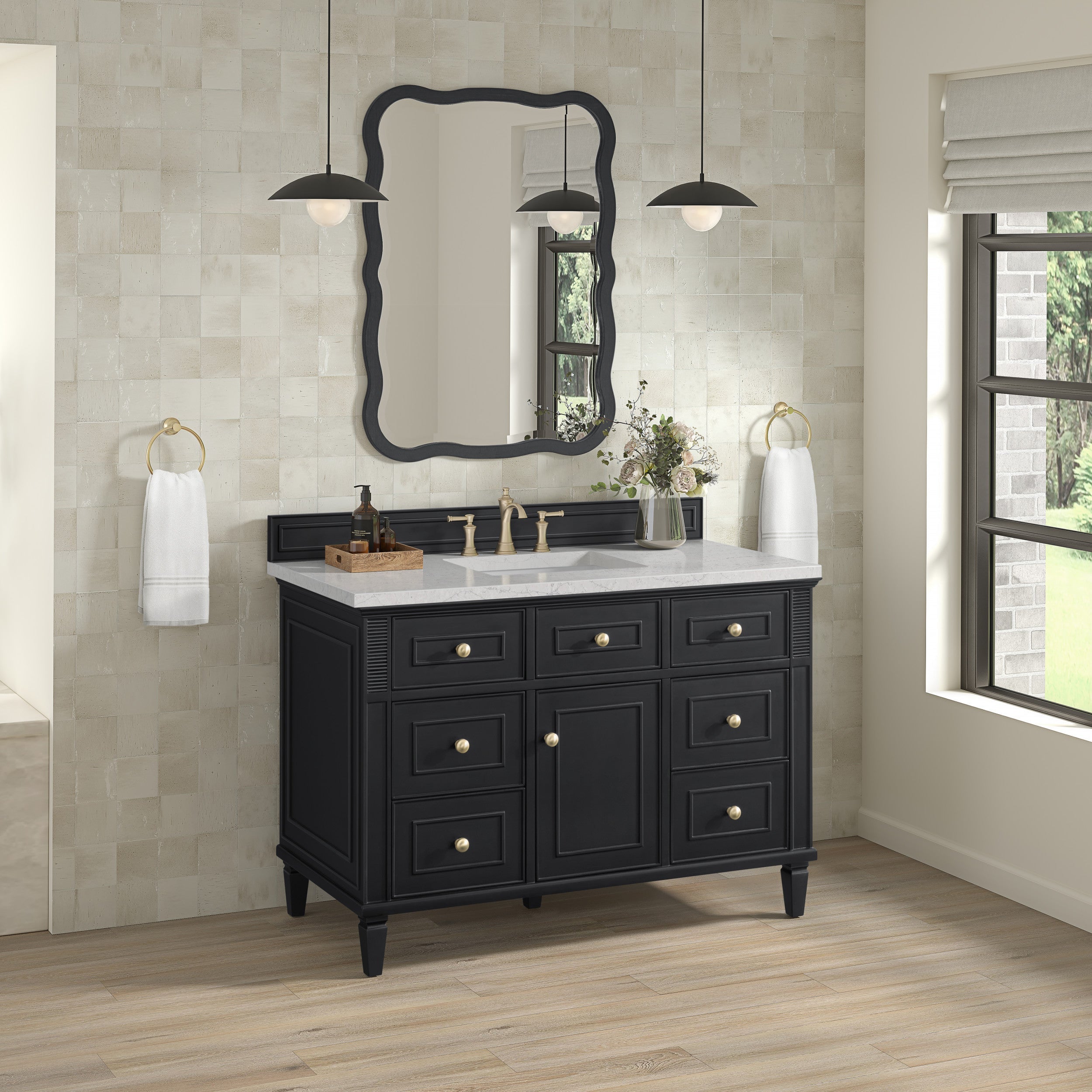 Black Onyx / White Zeus - 3 Faucet Holes