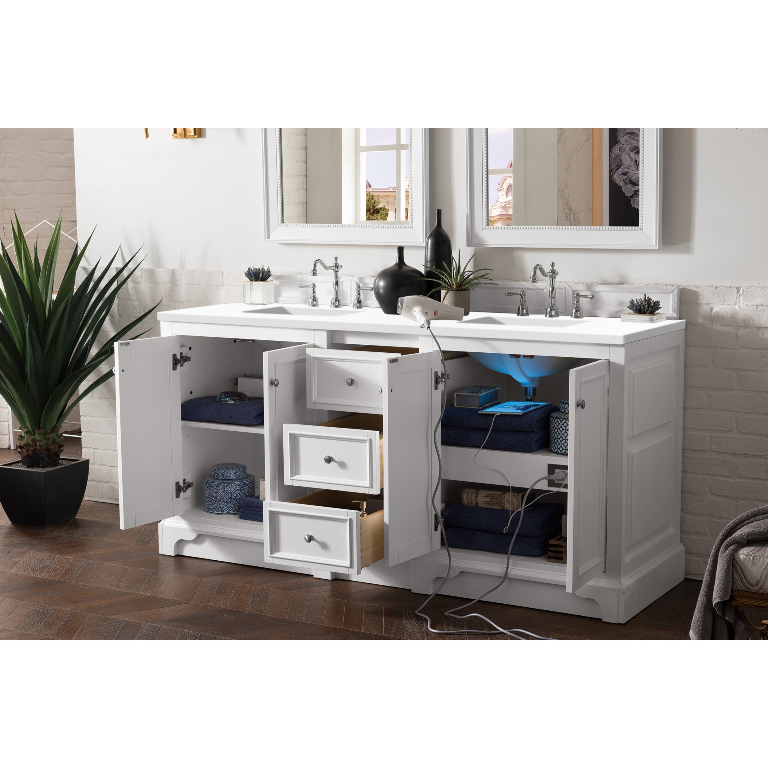 Bright White / White Zeus - 3 Faucet Holes