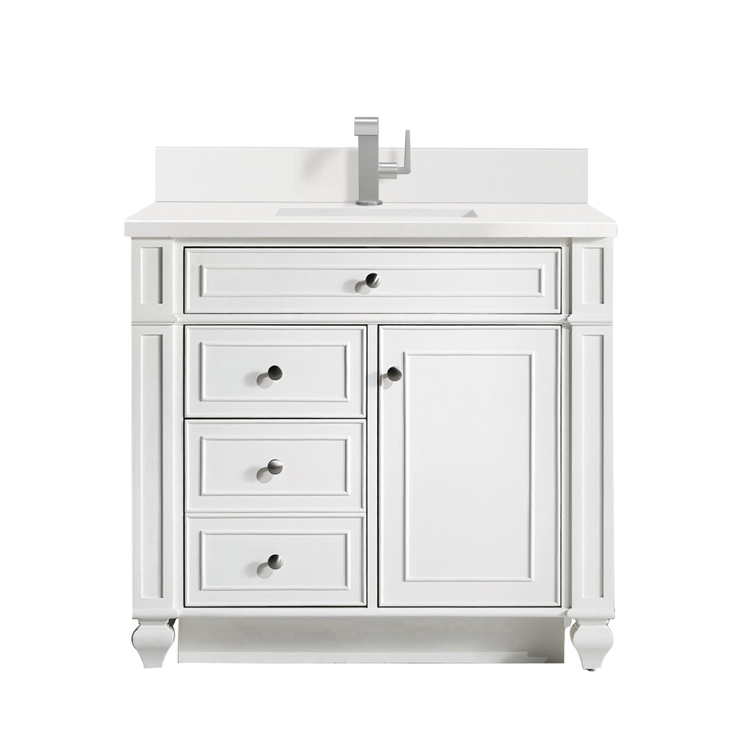 Bright White / White Zeus - 1 Faucet Hole