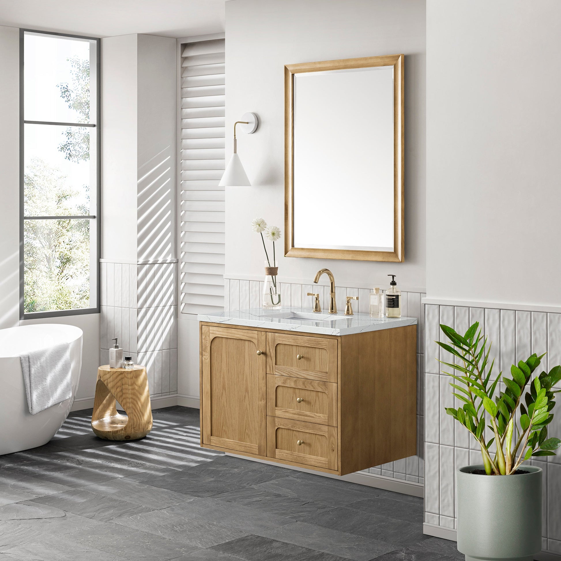 Light Natural Oak / Ethereal Noctis - 3 Faucet Holes
