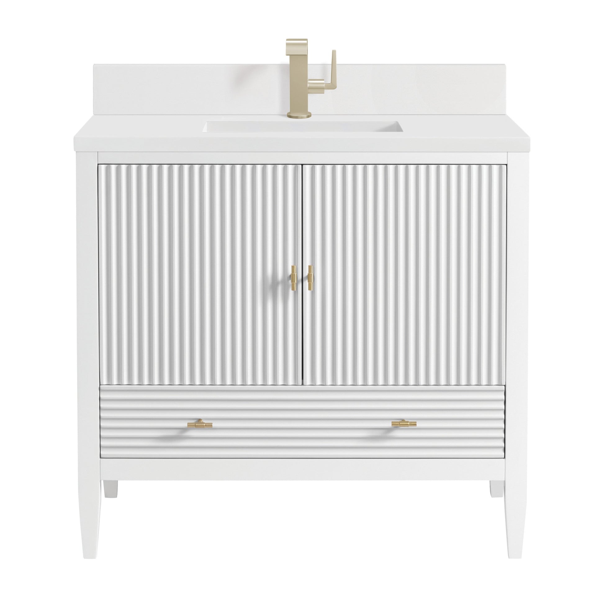 Bright White / White Zeus - 1 Faucet Hole