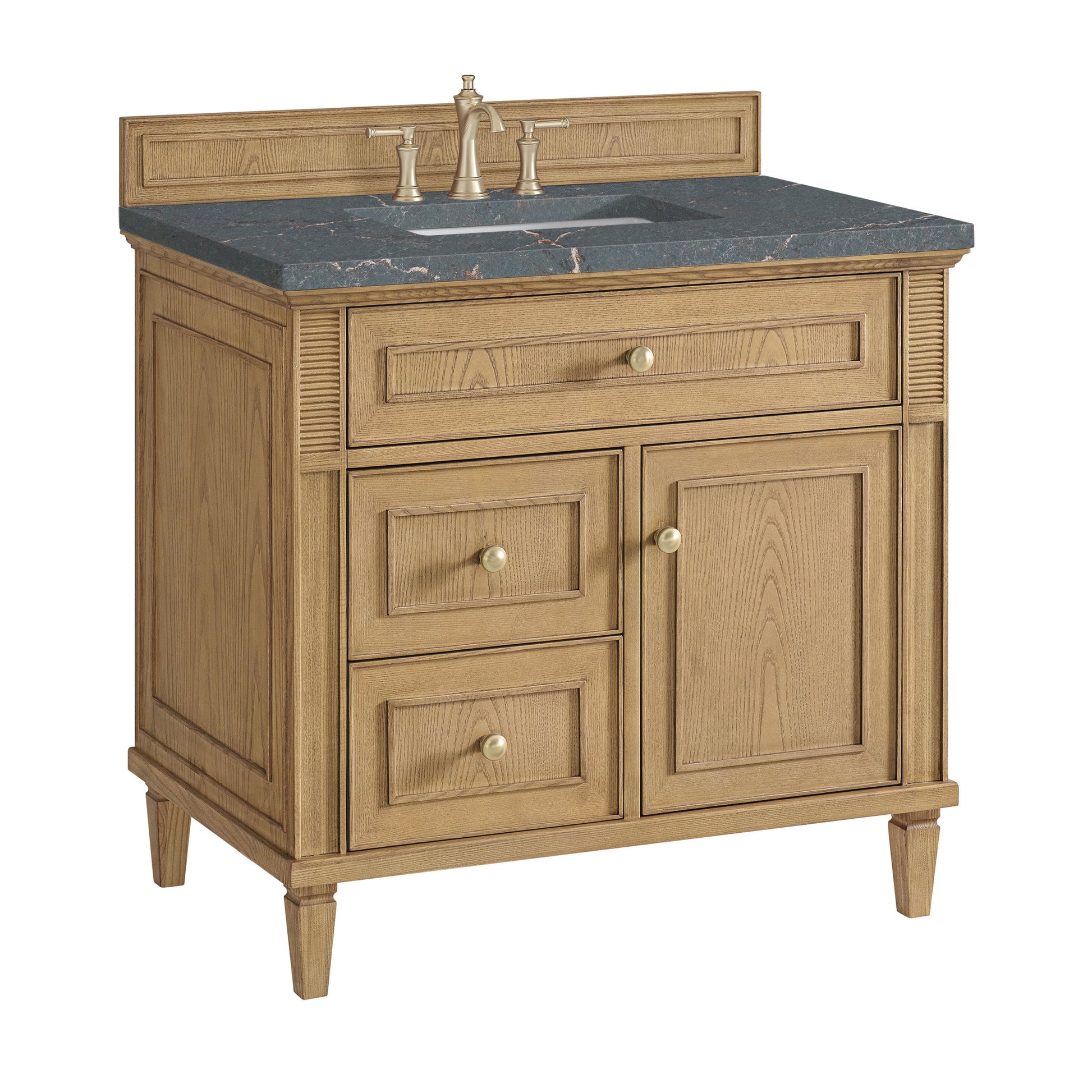 Light Natural Oak / Parisien Bleu - 3 Faucet Holes