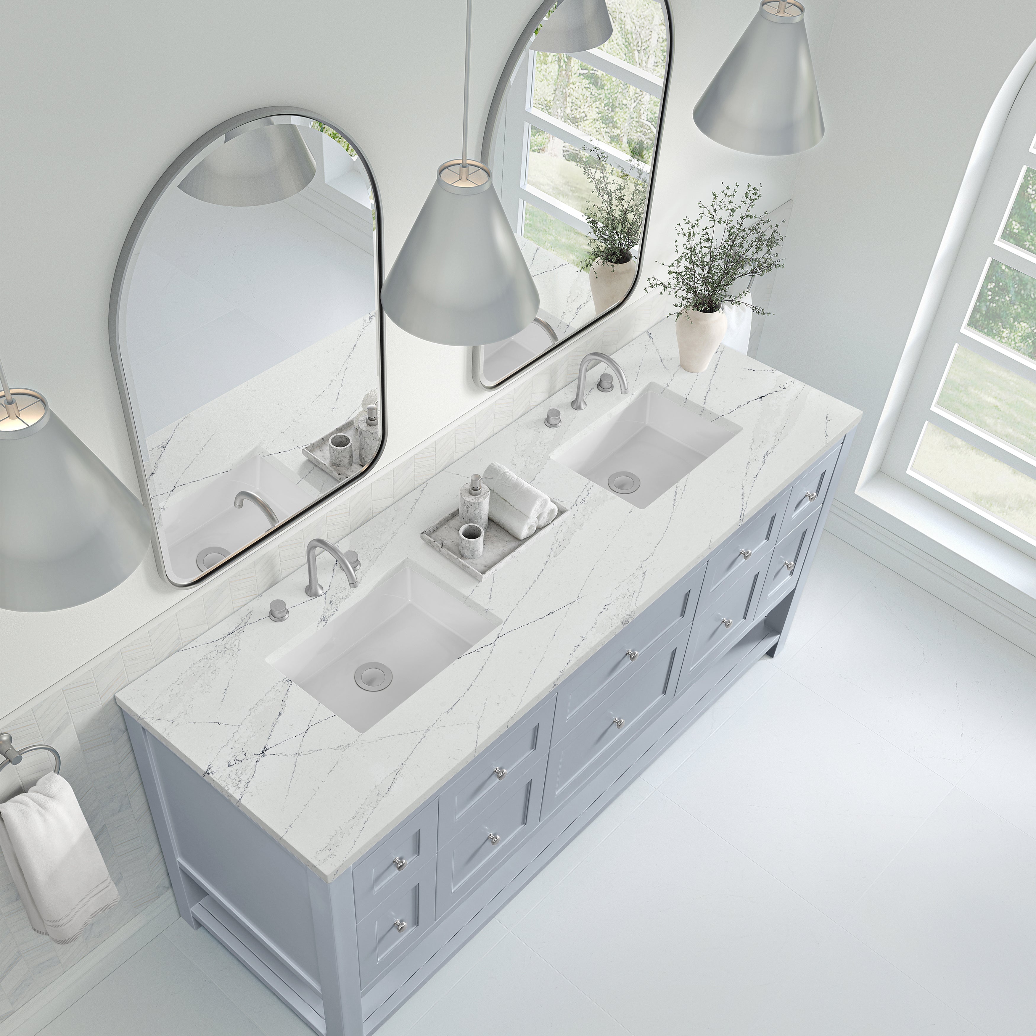 Serenity Blue / Ethereal Noctis - 3 Faucet Holes