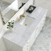 Glossy White / Carrara White - 3 Faucet Holes