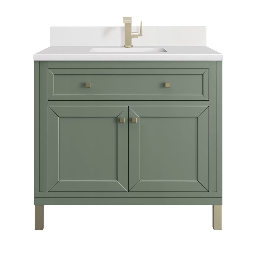 Smokey Celadon / White Zeus - 1 Faucet Hole