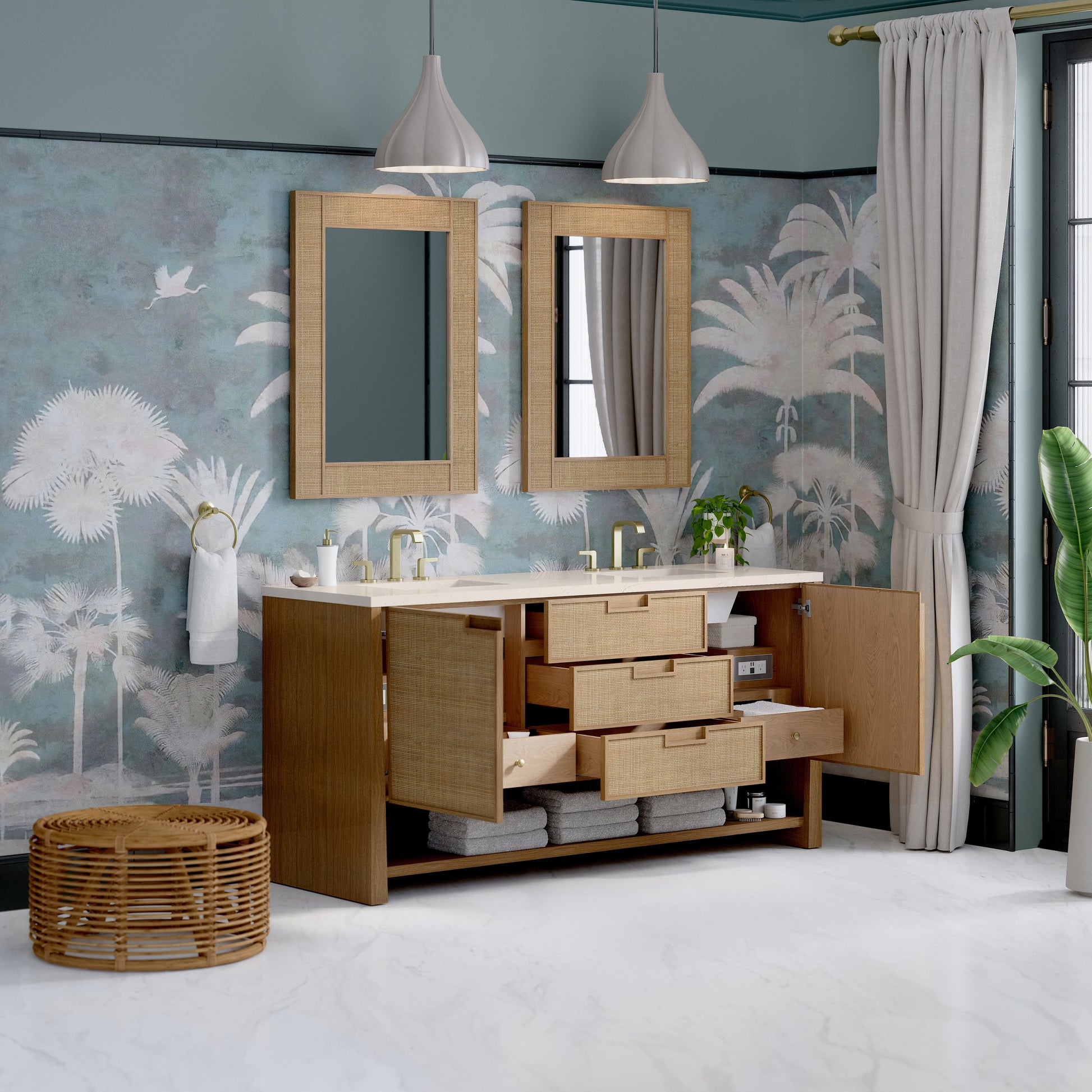 Seaside Oak / Eternal Marfil - 3 Faucet Holes