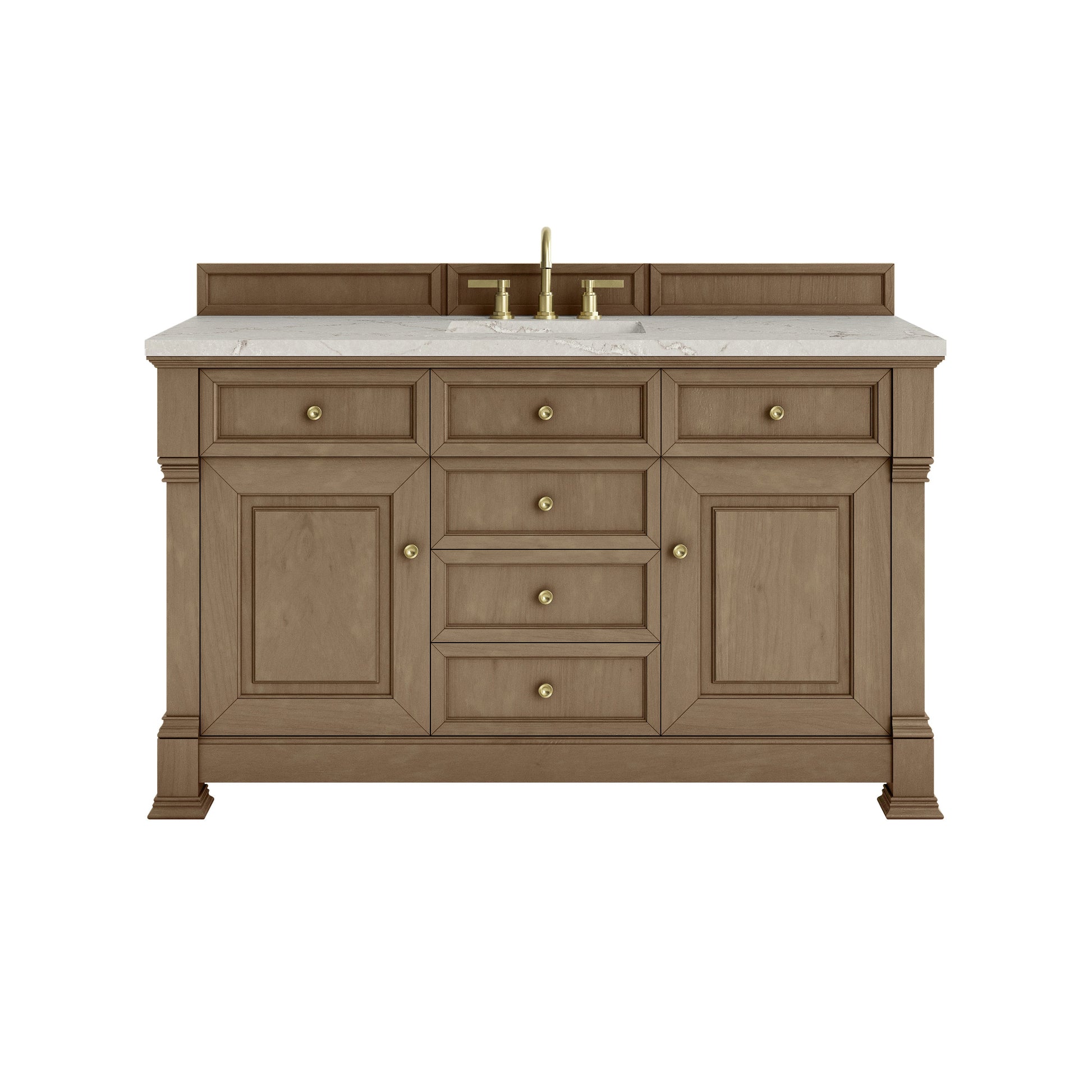 Pecan / Victorian Silver - 3 Faucet Holes