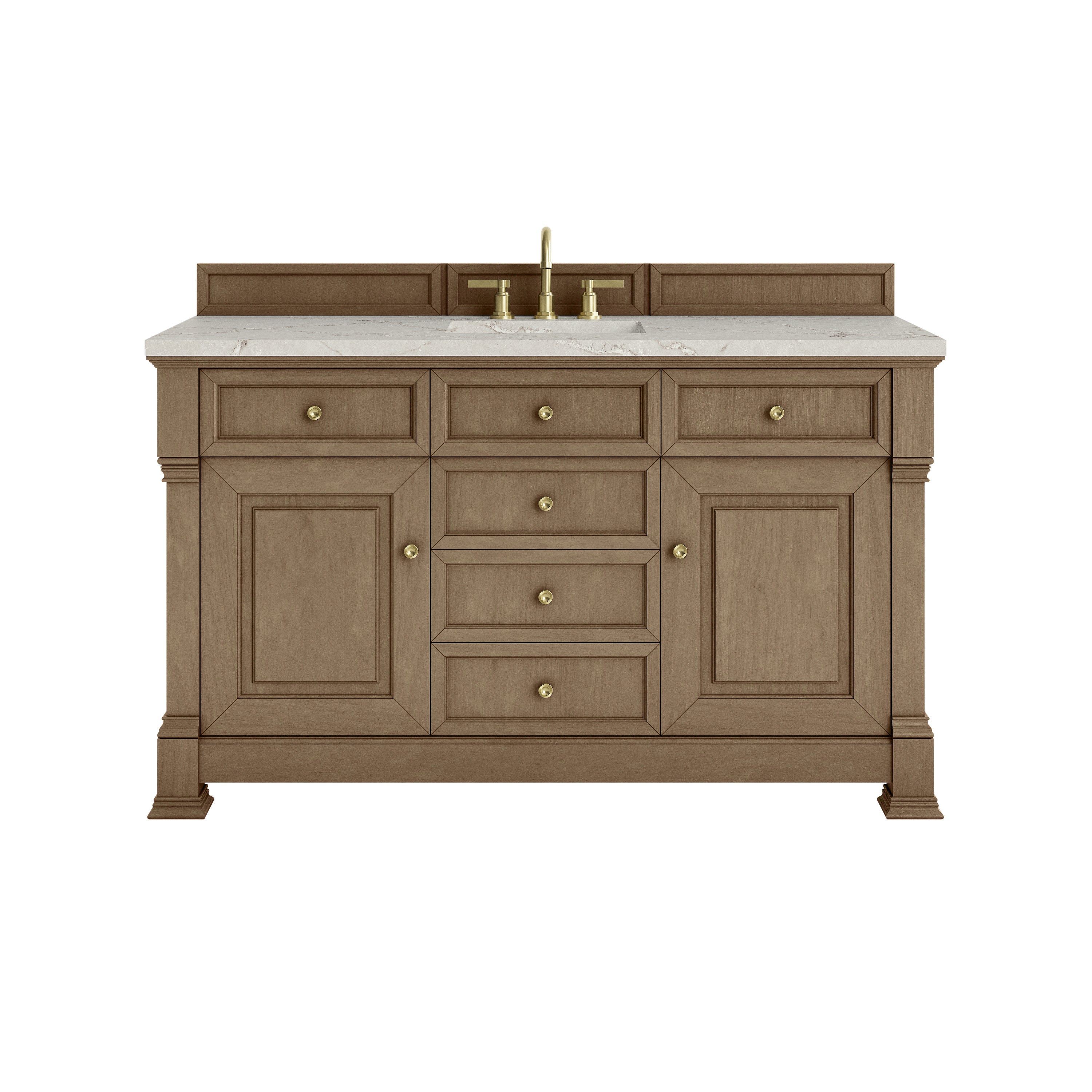 Pecan / Victorian Silver - 3 Faucet Holes