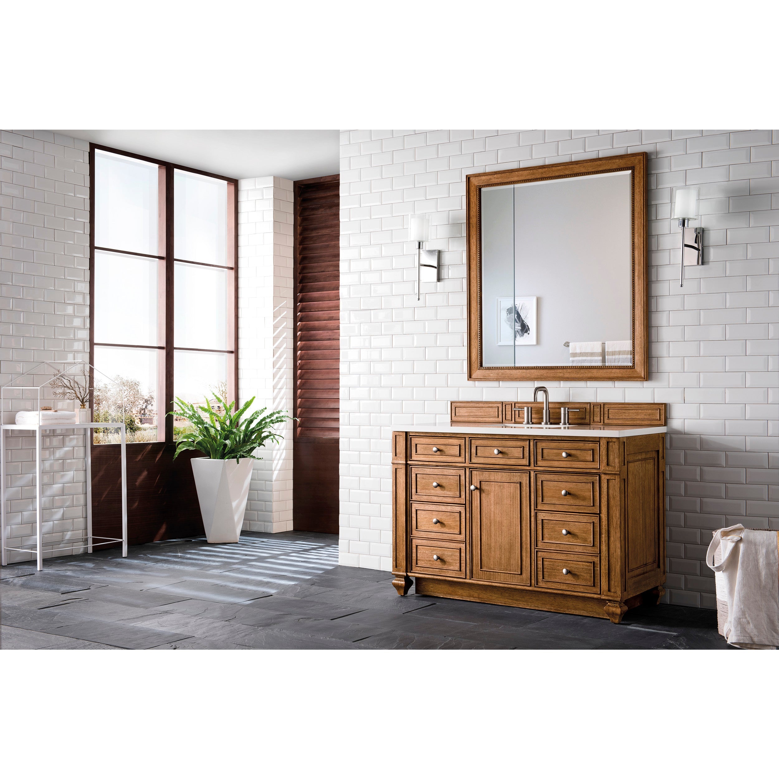 Saddle Brown / White Zeus - 3 Faucet Holes