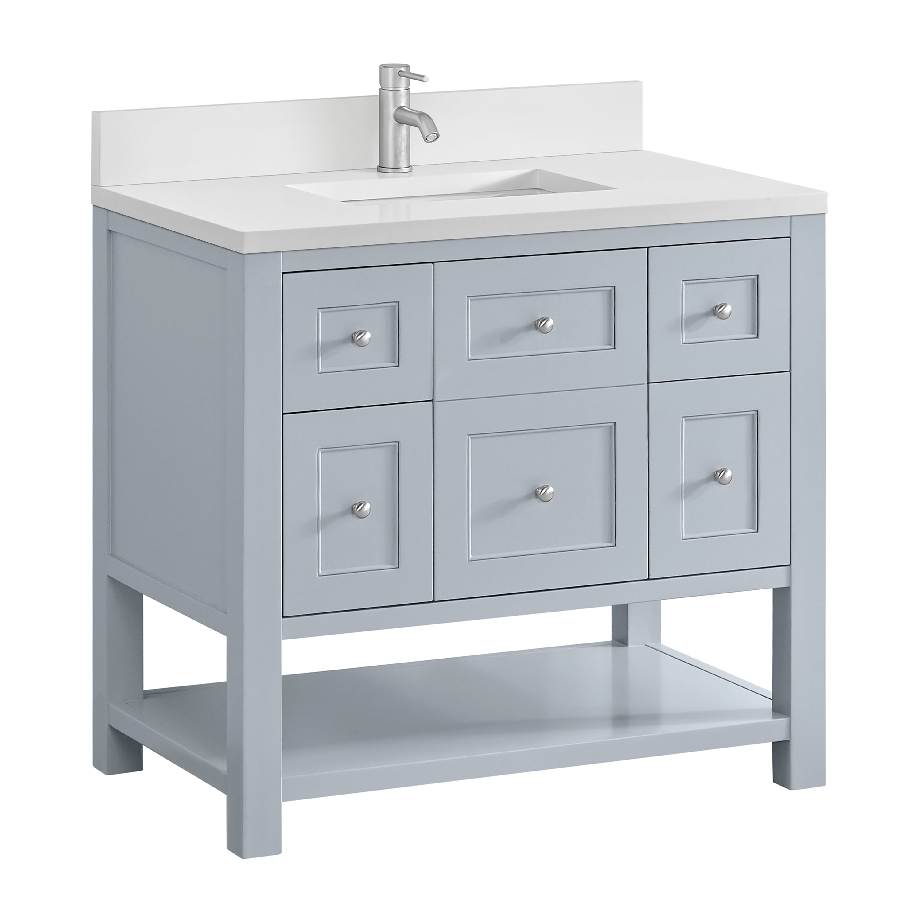 Serenity Blue / White Zeus - 1 Faucet Hole